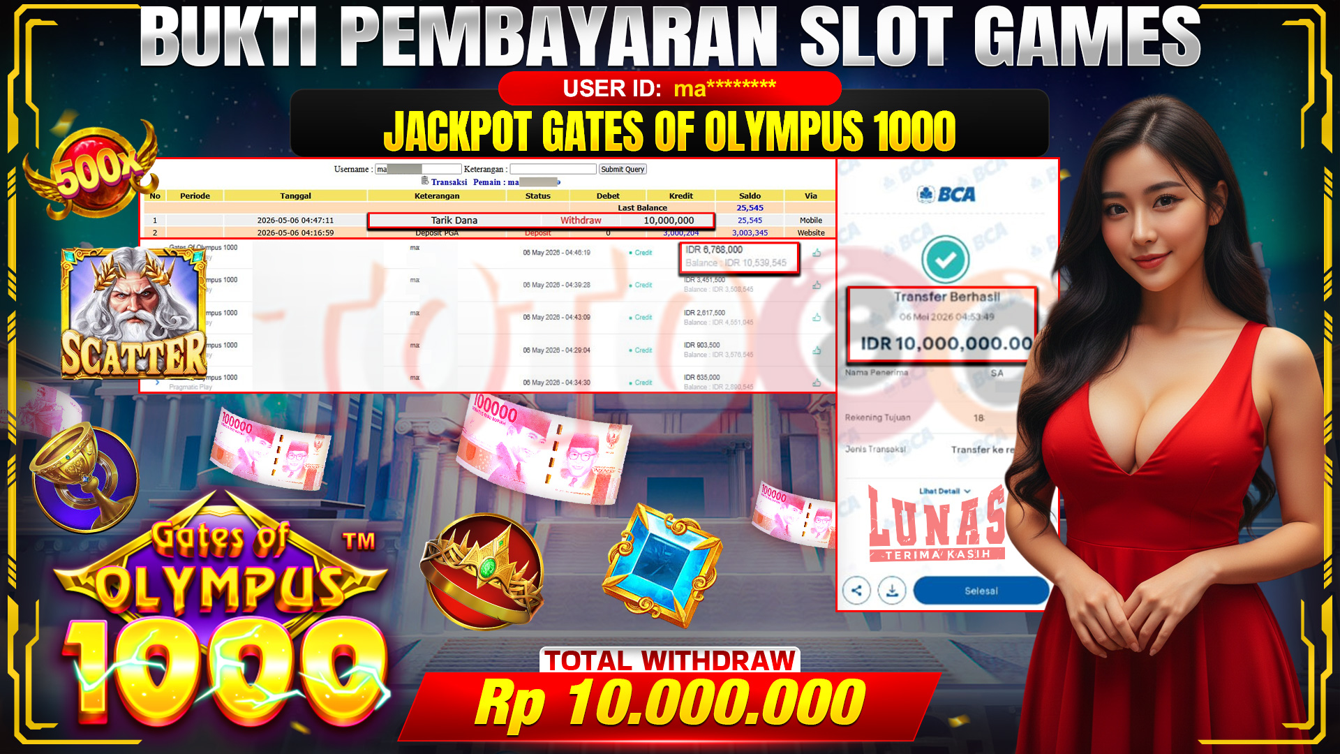 💰🎉 TOTO80 – JACKPOT SLOT GATES OF OLYMPUS 1000 RP. 10,000,000,- TELAH DIBAYARKAN!💰🎉