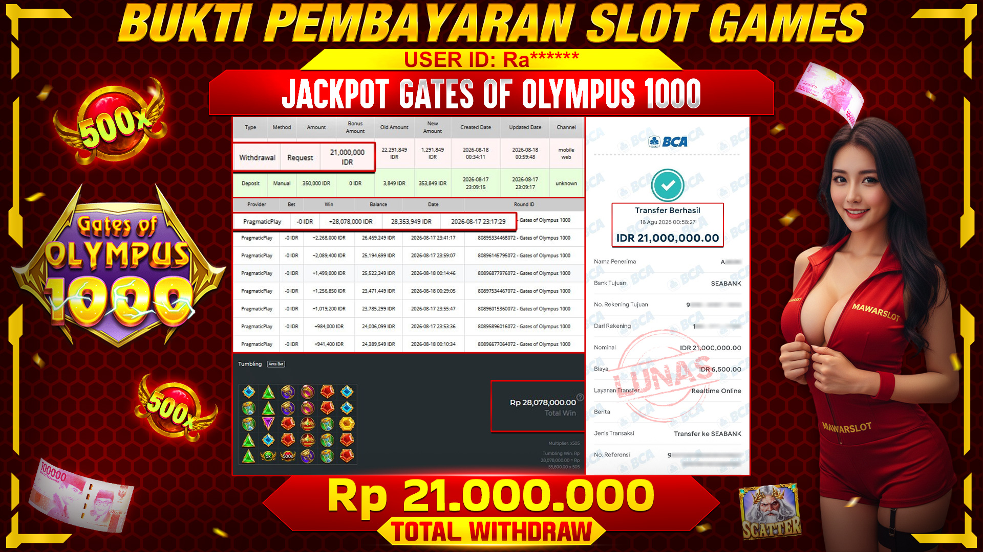 Maxwin Tanpa Batas: Gates of Olympus 1000, Tempat Petir Beradu dengan Keberuntungan