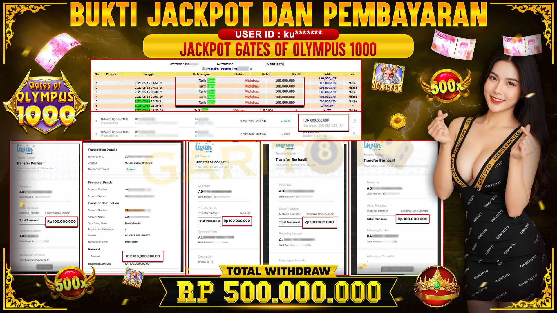 JACKPOT GATES OF OlYMPUS 1000