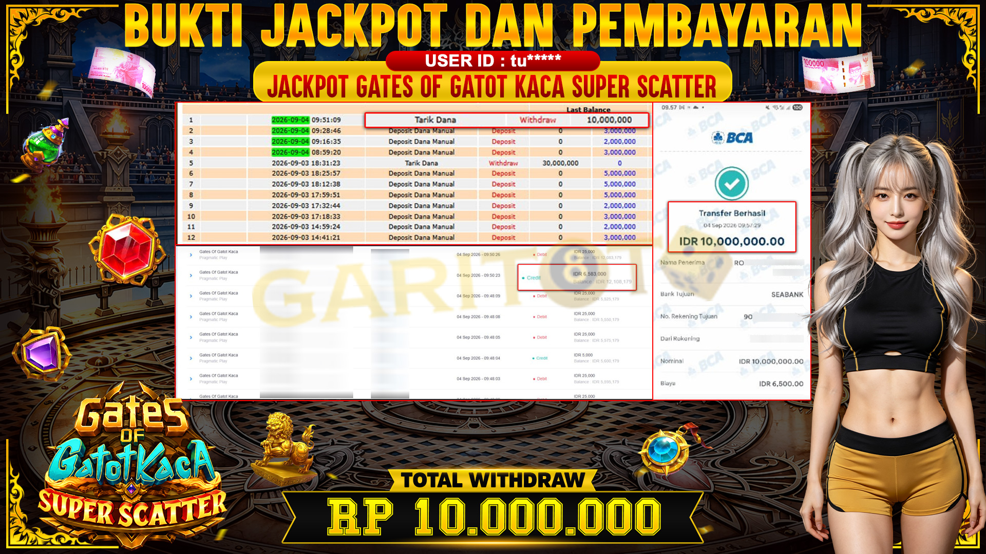JACKPOT  Gates Of Gatot Kaca Super Scatter