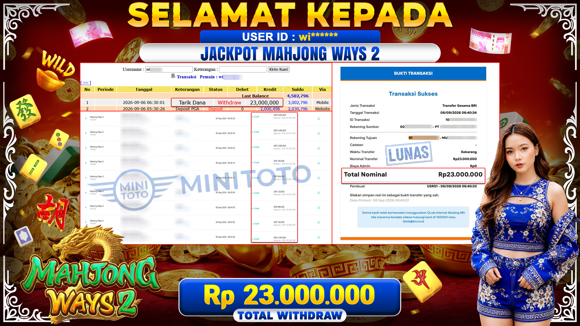 BUKTI JACKPOT Mahjong Ways 2  PGsoft