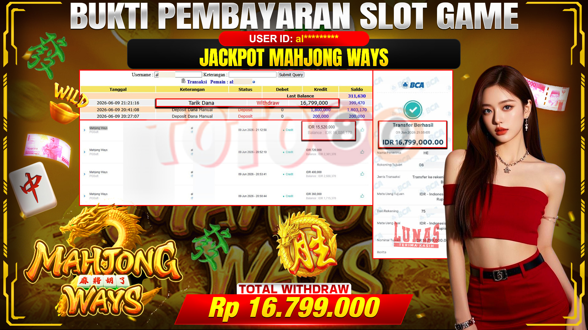 💰🎉 TOTO80 – JACKPOT SLOT MAHJONG  WAYS  RP. 16.799,000,-  TELAH DIBAYARKAN!💰🎉