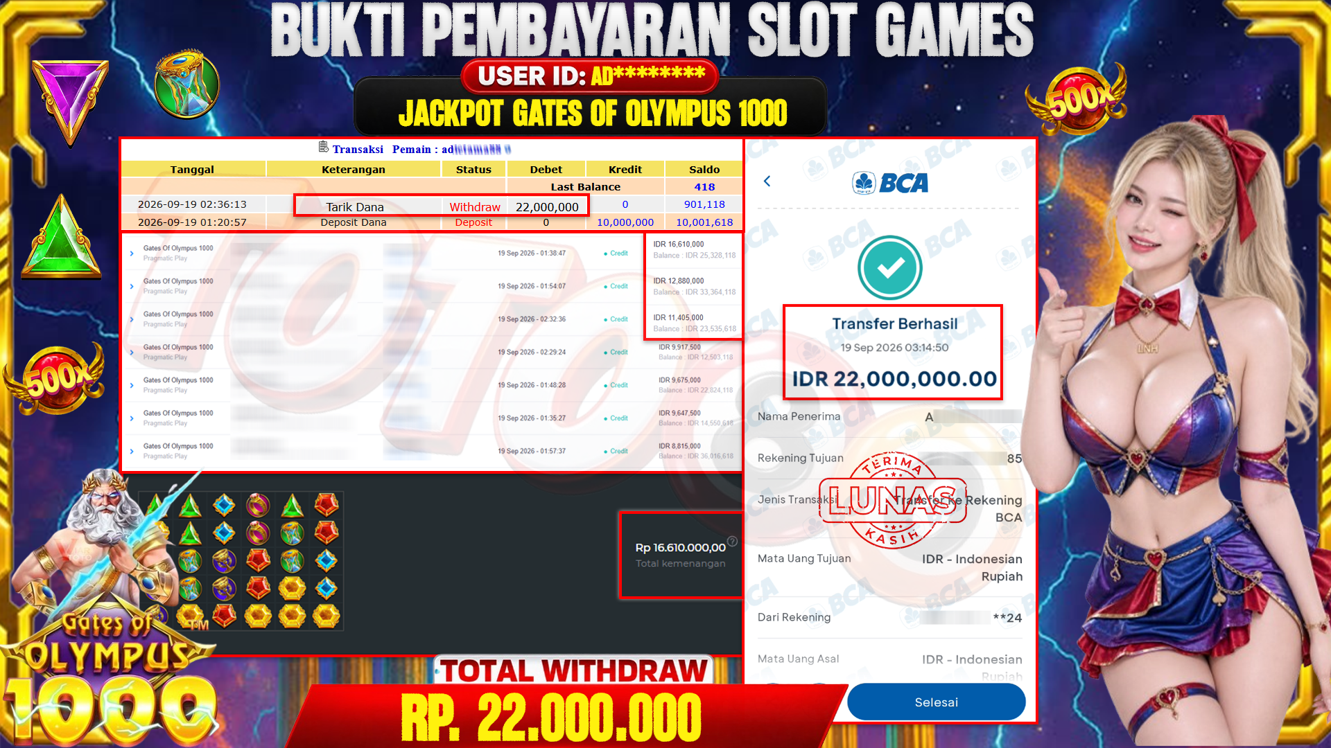 💰🎉 TOTO80 – JACKPOT SLOT GATES OF OLYMPUS 1000 RP. 22,000,000,-  TELAH DIBAYARKAN!💰🎉