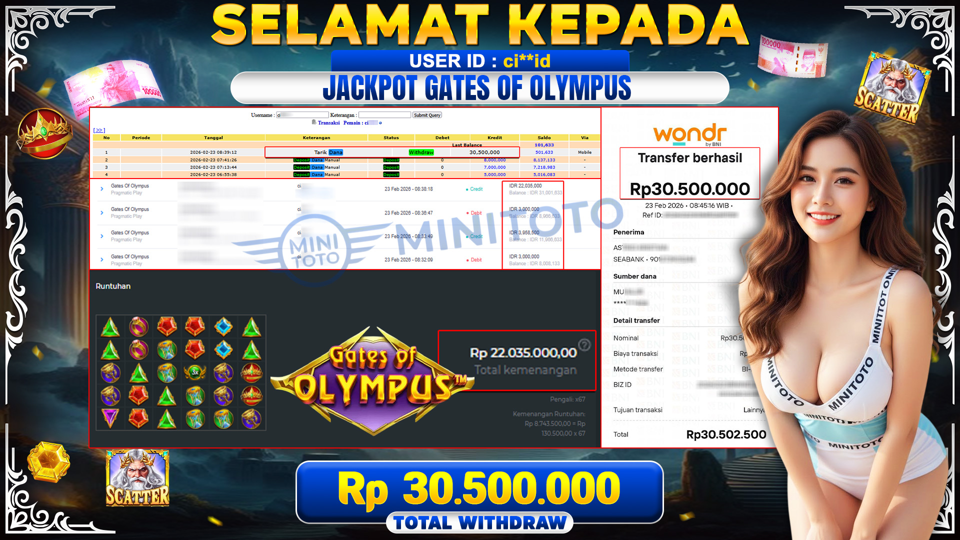 JACKPOT SLOTGates Of Olympus - Pragmatic Play