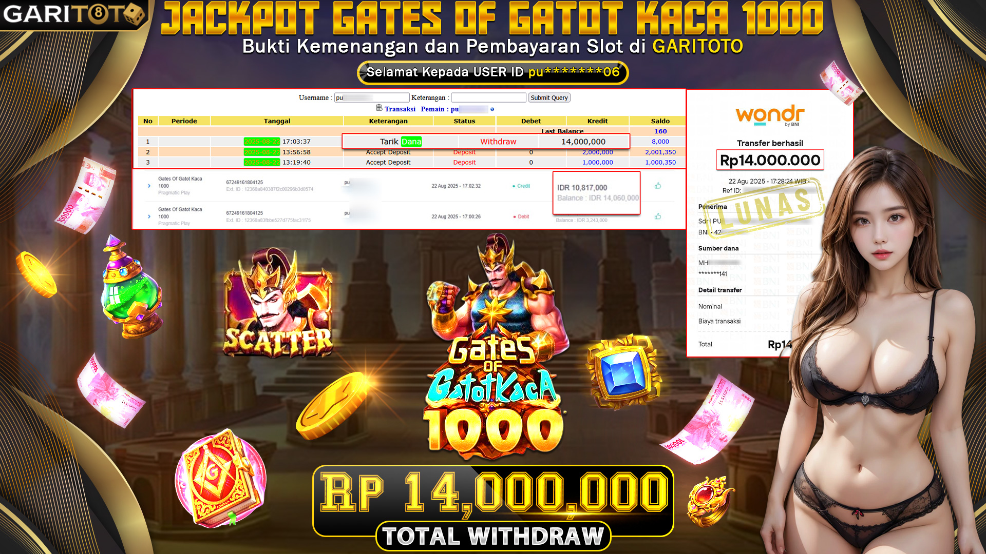 JACKPOT GATES OF GATOT KACA 1000