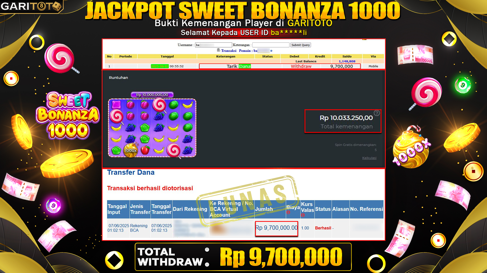 JACKPOT SWEET BONAZA 1000