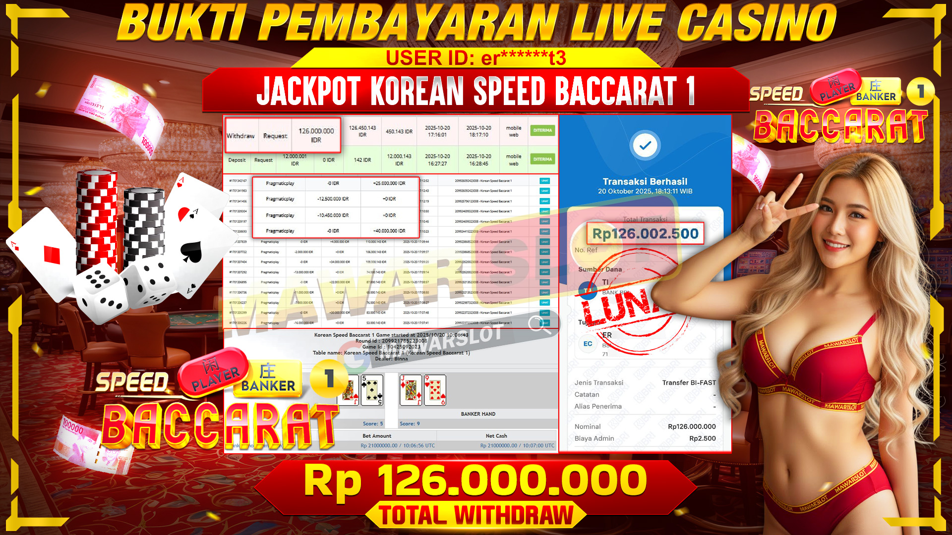 Sekali Duduk Langsung Kaya! er******* Gas JP di Korean Speed Baccarat GILA SIH! Kemenangan 126 Juta Cuma dari Satu Meja Baccarat!
