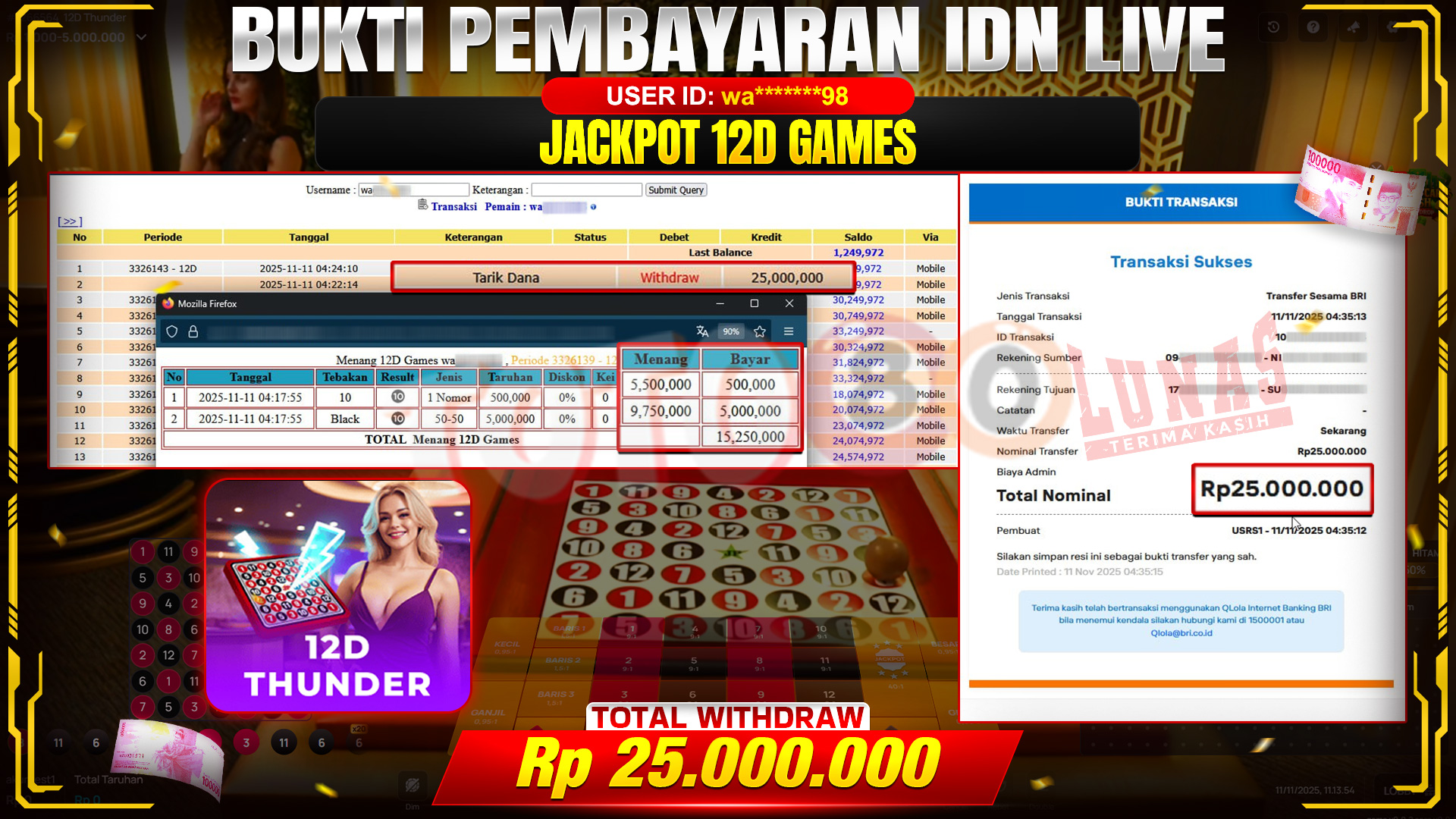 🎉 TOTO80 – JACKPOT IDN LIVE 12D GAMES RP.25.000.000,- TELAH DIBAYARKAN! 🎉