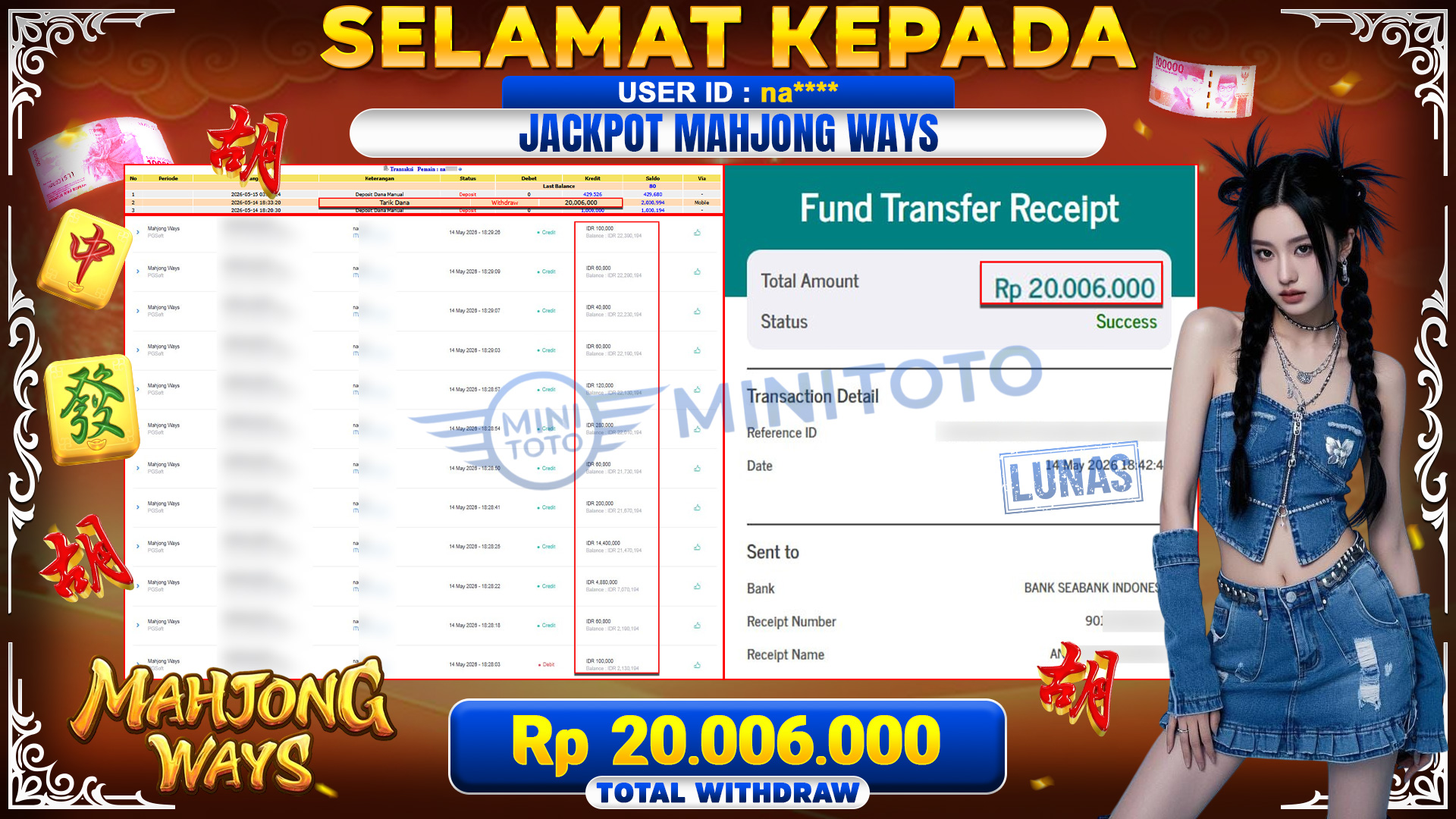 BUKTI JACPOT Mahjong Ways - PGSoft