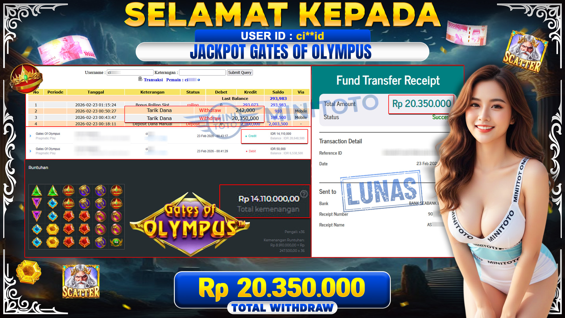 JACKPOT SLOTGates Of Olympus - Pragmatic Play