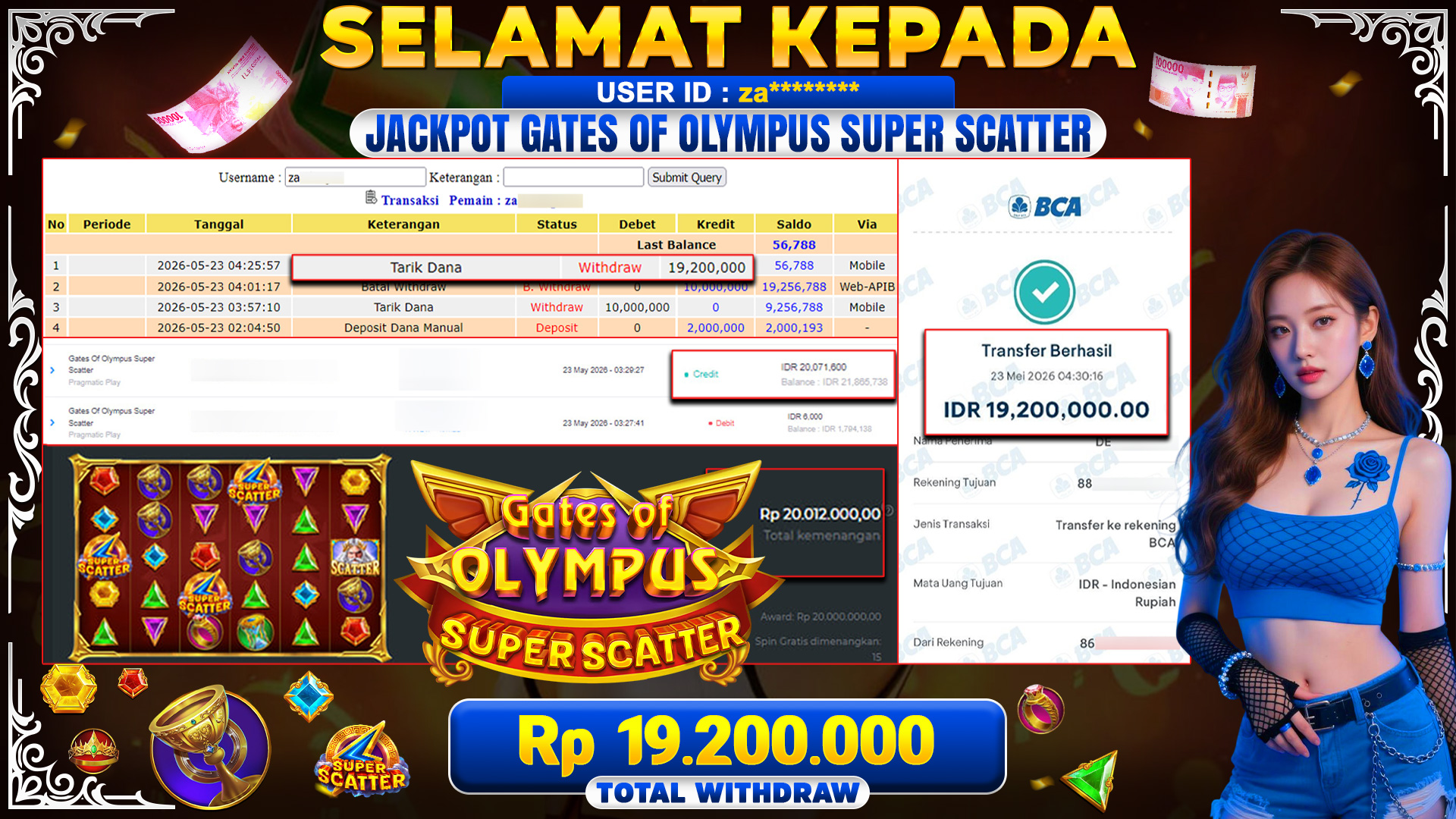 BUKTI JACKPOT Gates Of Olympus Super Scatter