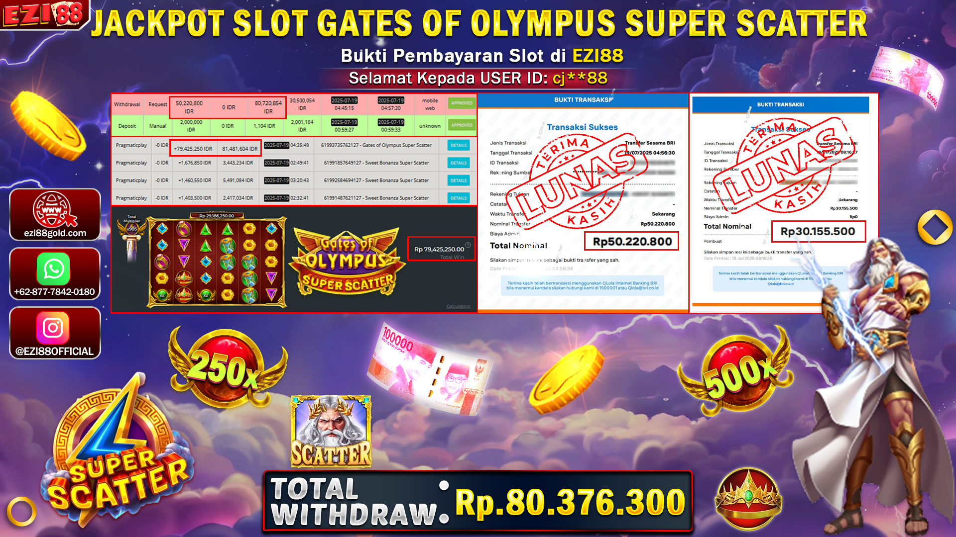 JACKPOT SLOT GATES OF OLYMPUS SUPER SCATTER
