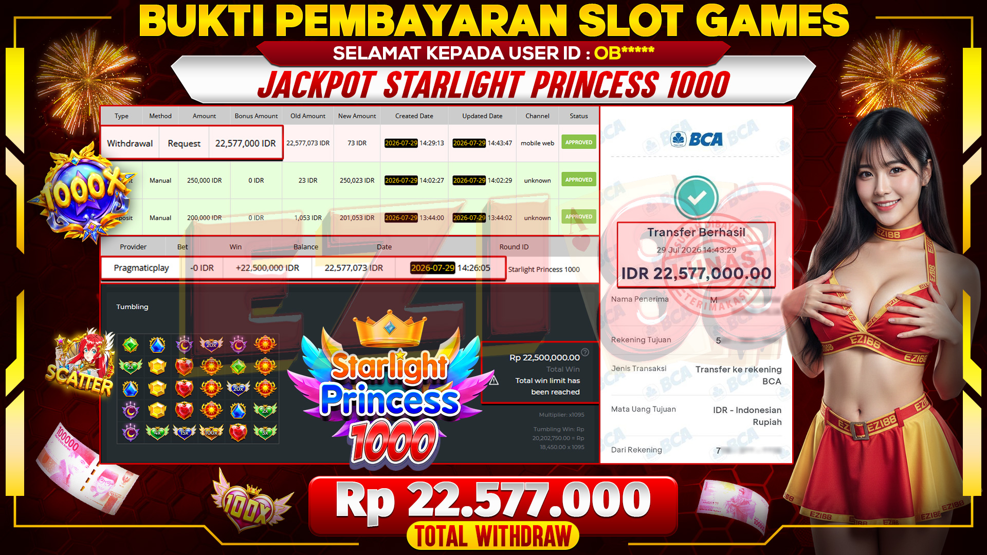 JACKPOT STARLIGHT PRINCESS 1000