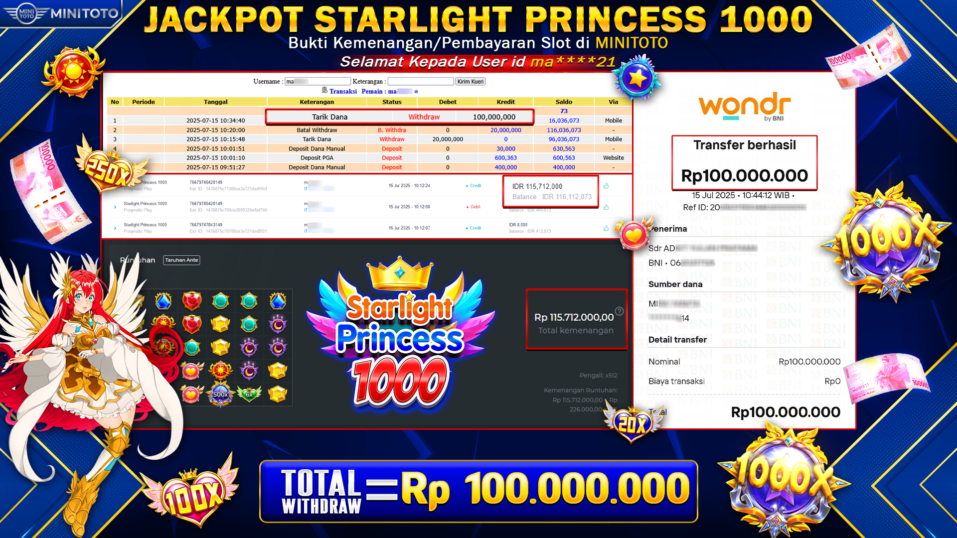 JACKPOT STARLIGHT PRINCES 1000