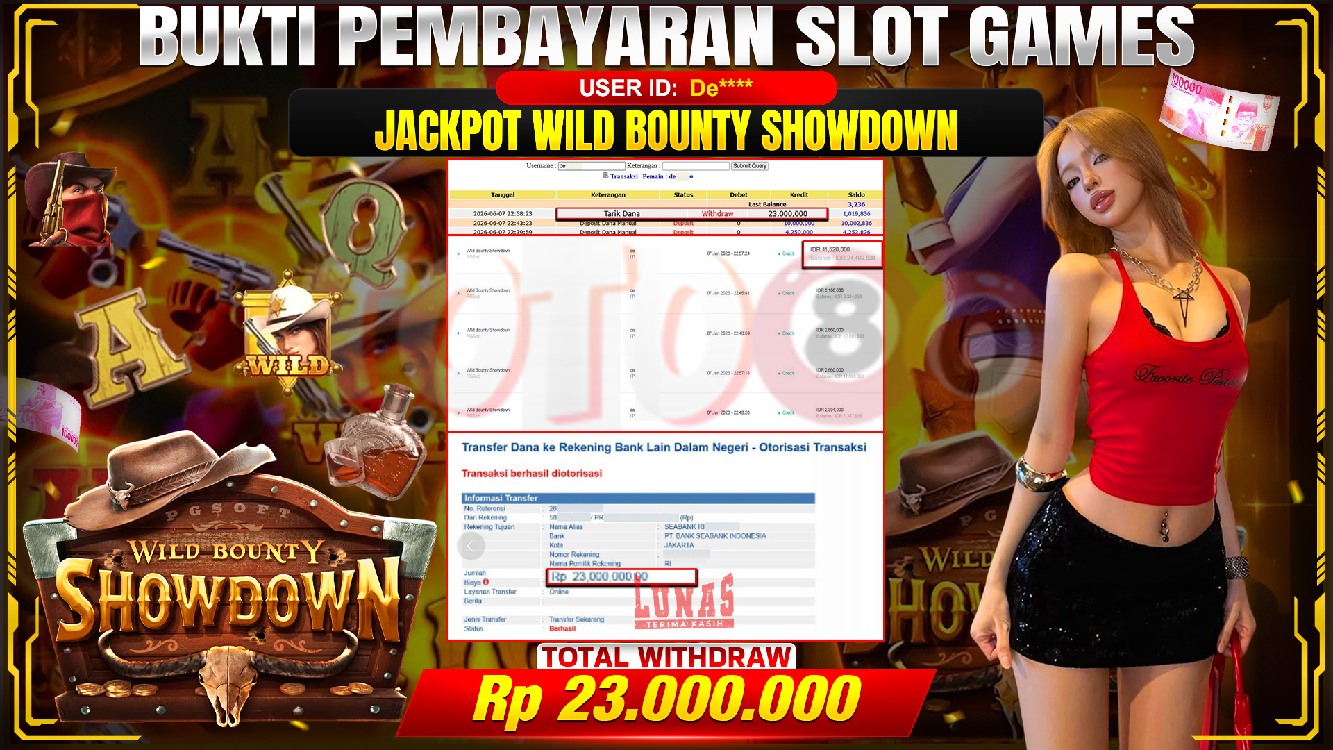 💰🎉  TOTO80 – JACKPOT SLOT WILD BOUNTY SHOWDOWN RP. 23,000,000- TELAH DIBAYARKAN! 💰🎉 