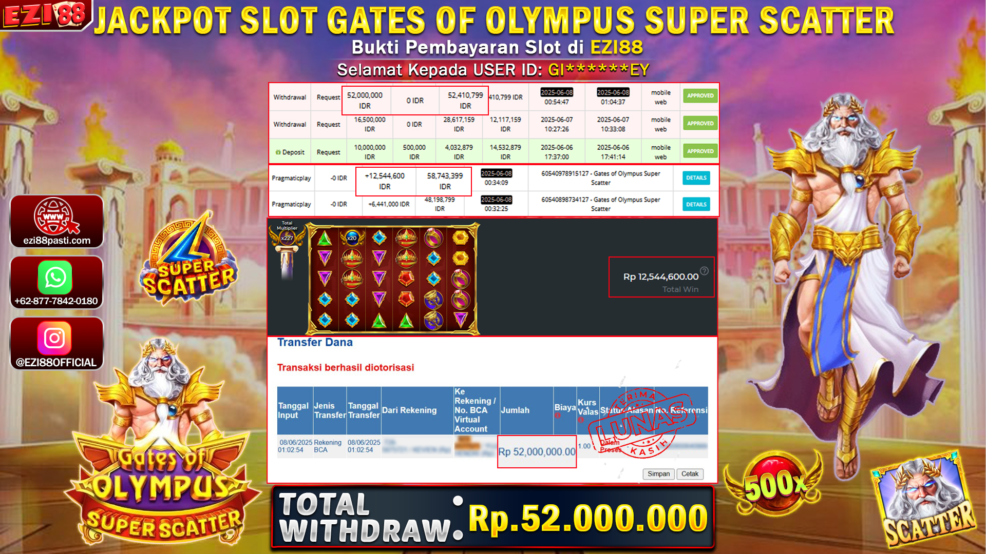 JACKPOT SLOT GATES OF OLYMPUS SUPER SCATTER
