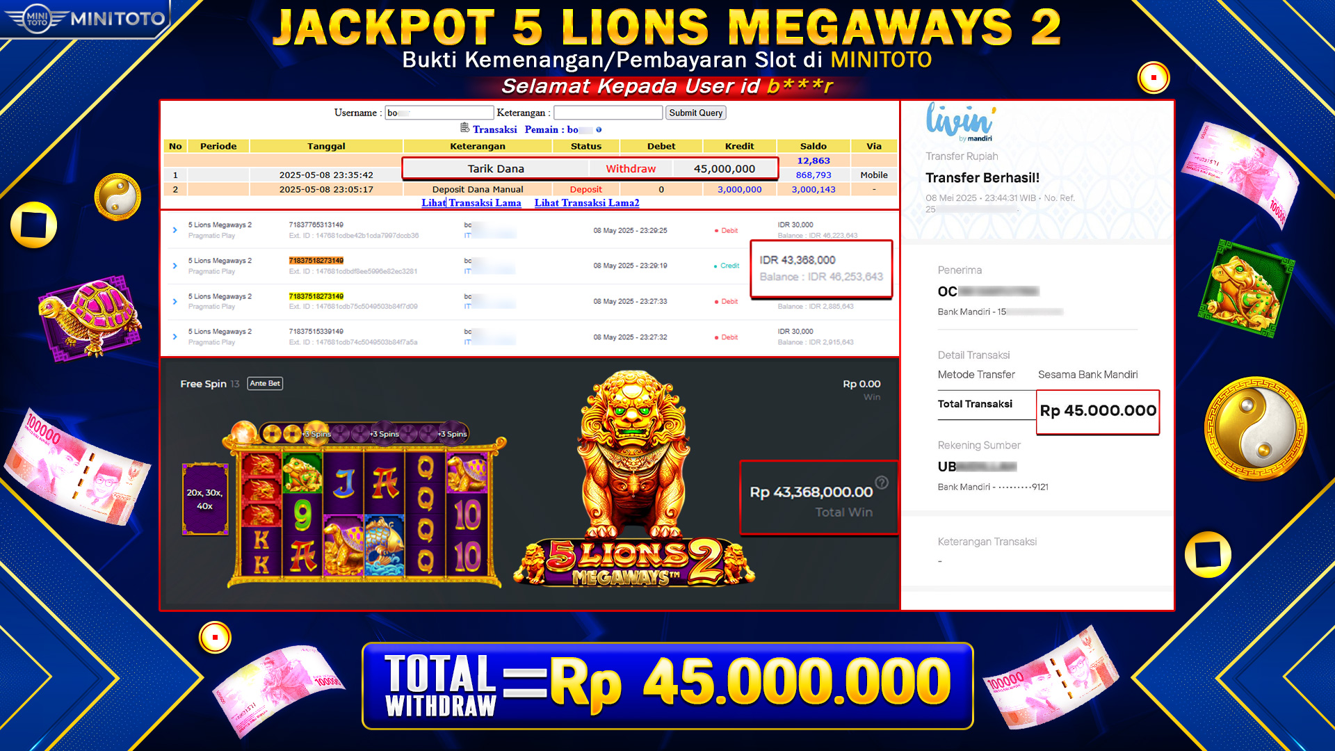 JACKPOT 5 LIONS MEGAWAYS