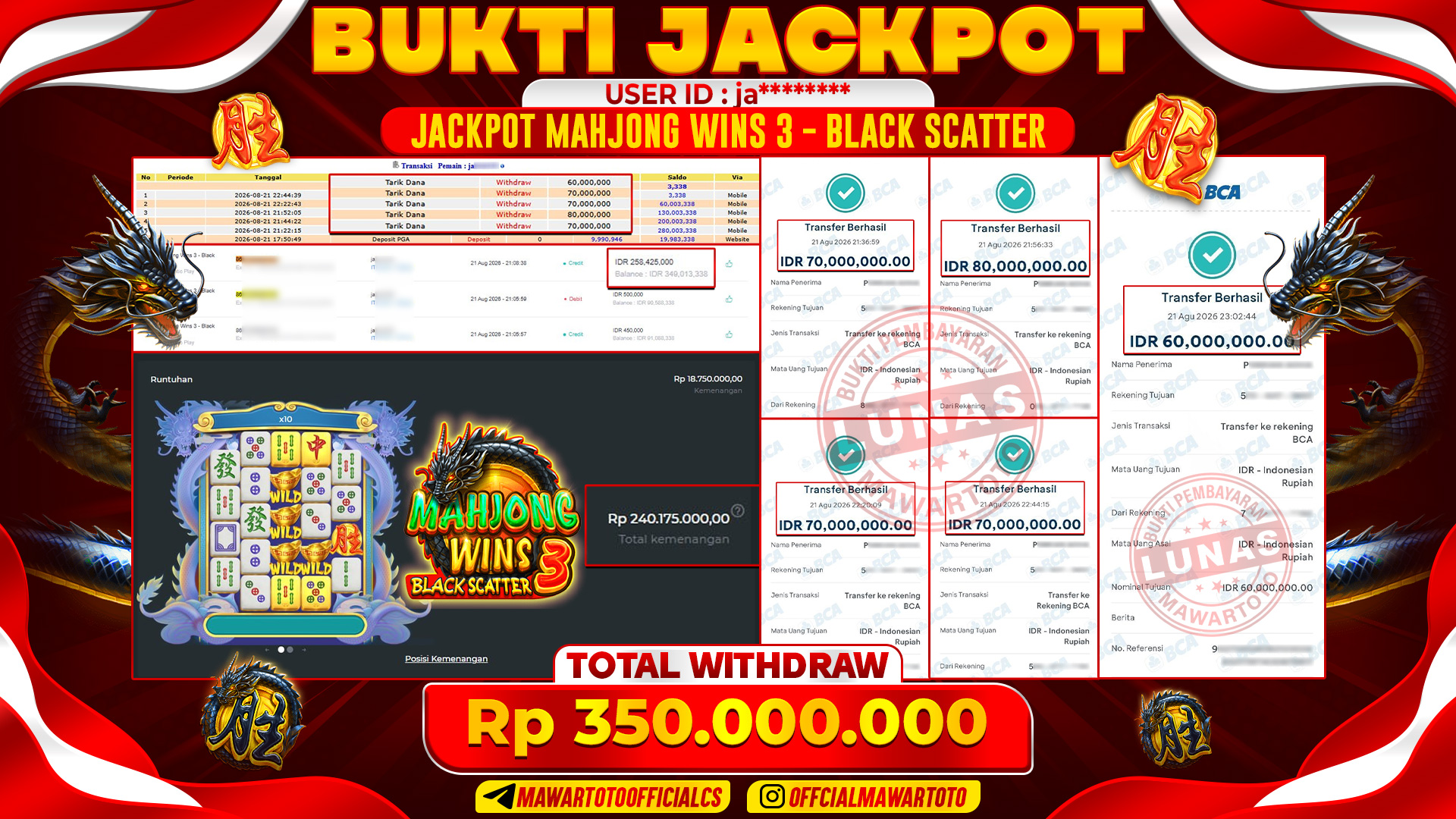 JACKPOT MAHJONG WINS 3 BLACK SCATTER