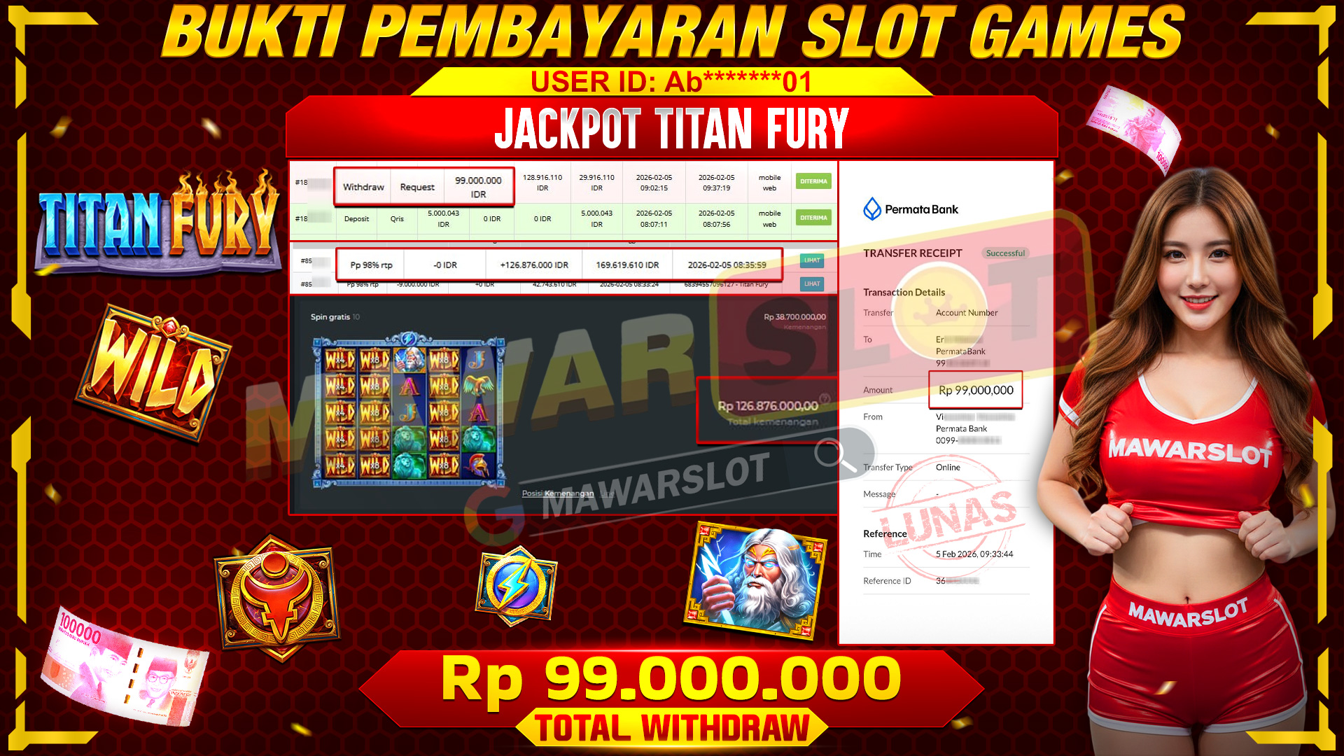 Sekali Fury Nyala, Titan Bagi-Bagi Jackpot