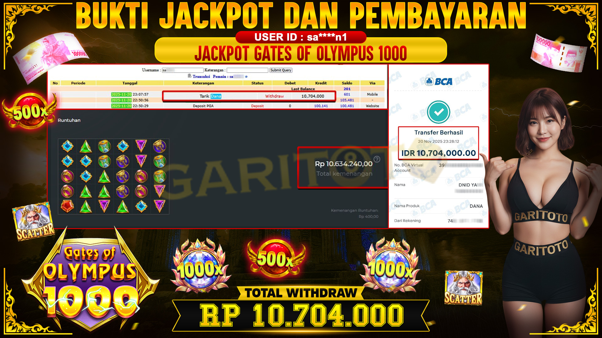 JACKPOT GATE OF OLYMPUS 1000