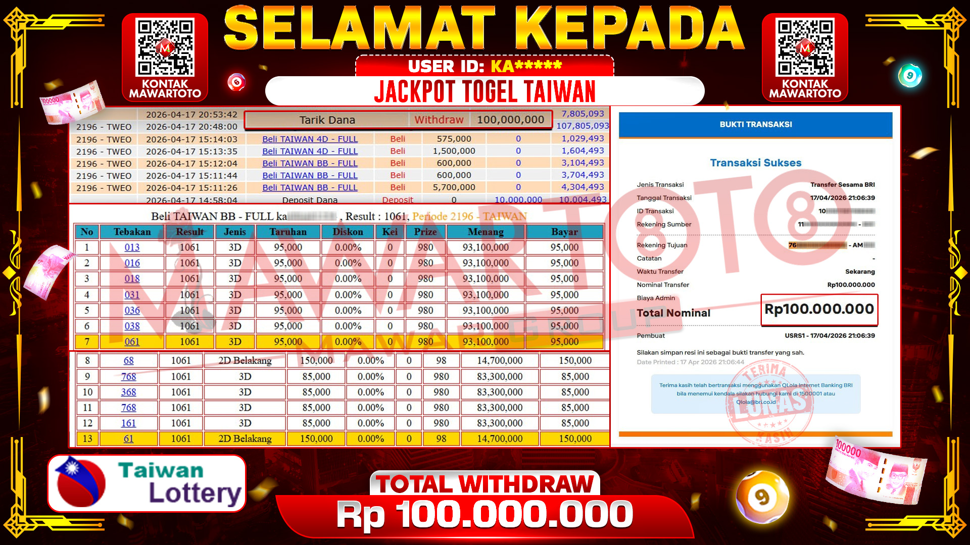 JACKPOT TOGEL TAIWAN