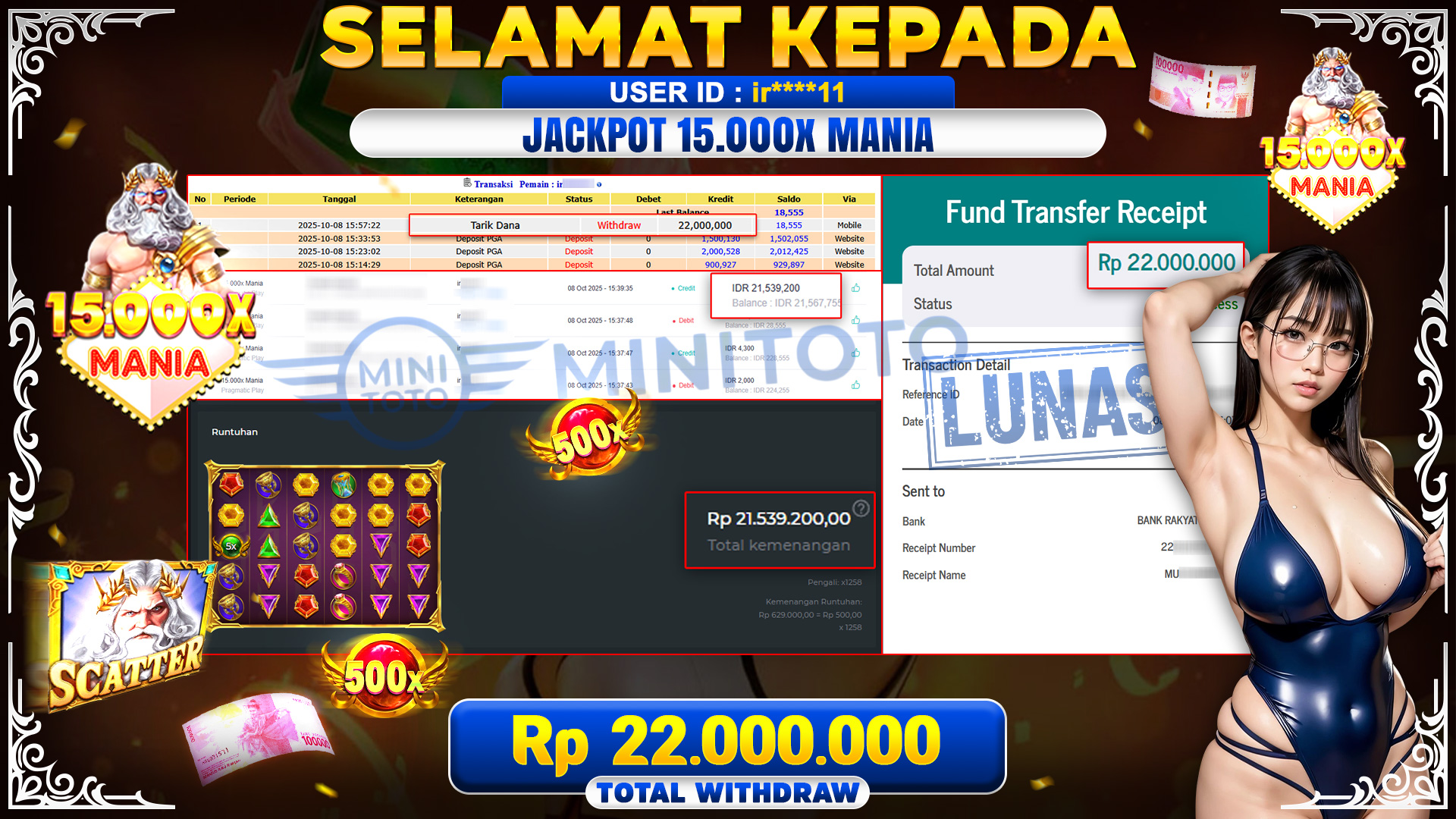 JACKPOT SLOT 15.000x MANIA