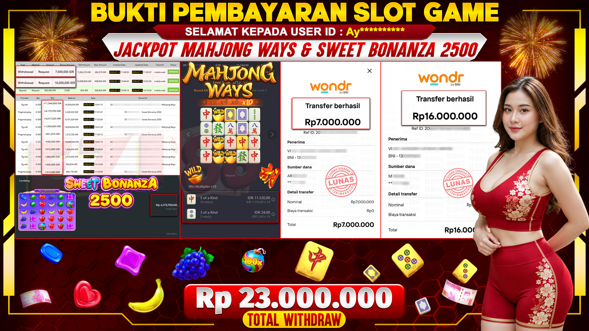 JACKPOT MAHJONG WAYS & SWEET BONANZA 2500