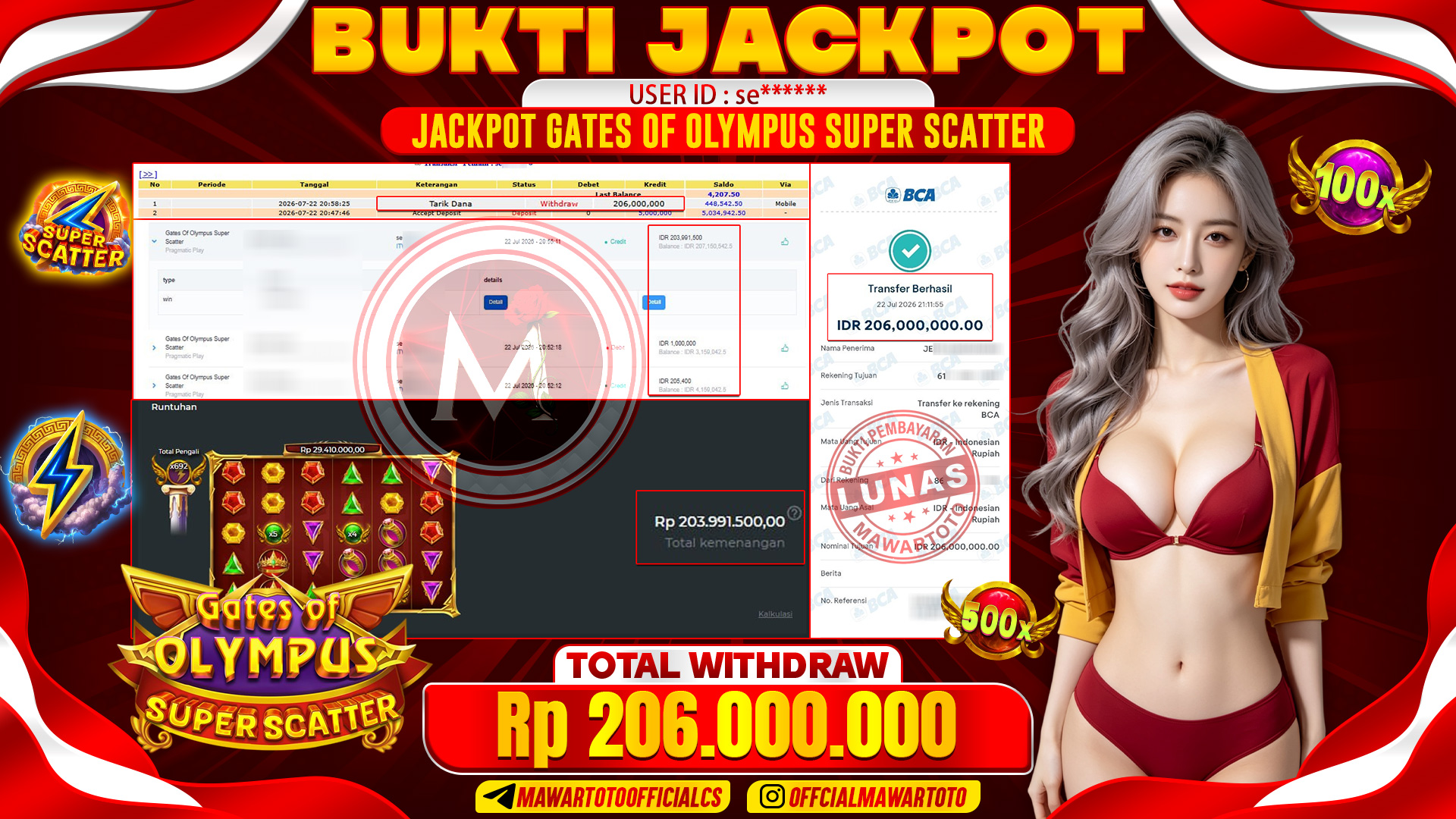 JACKPOT GATES OF OLYMPUS SUPER SCATTER
