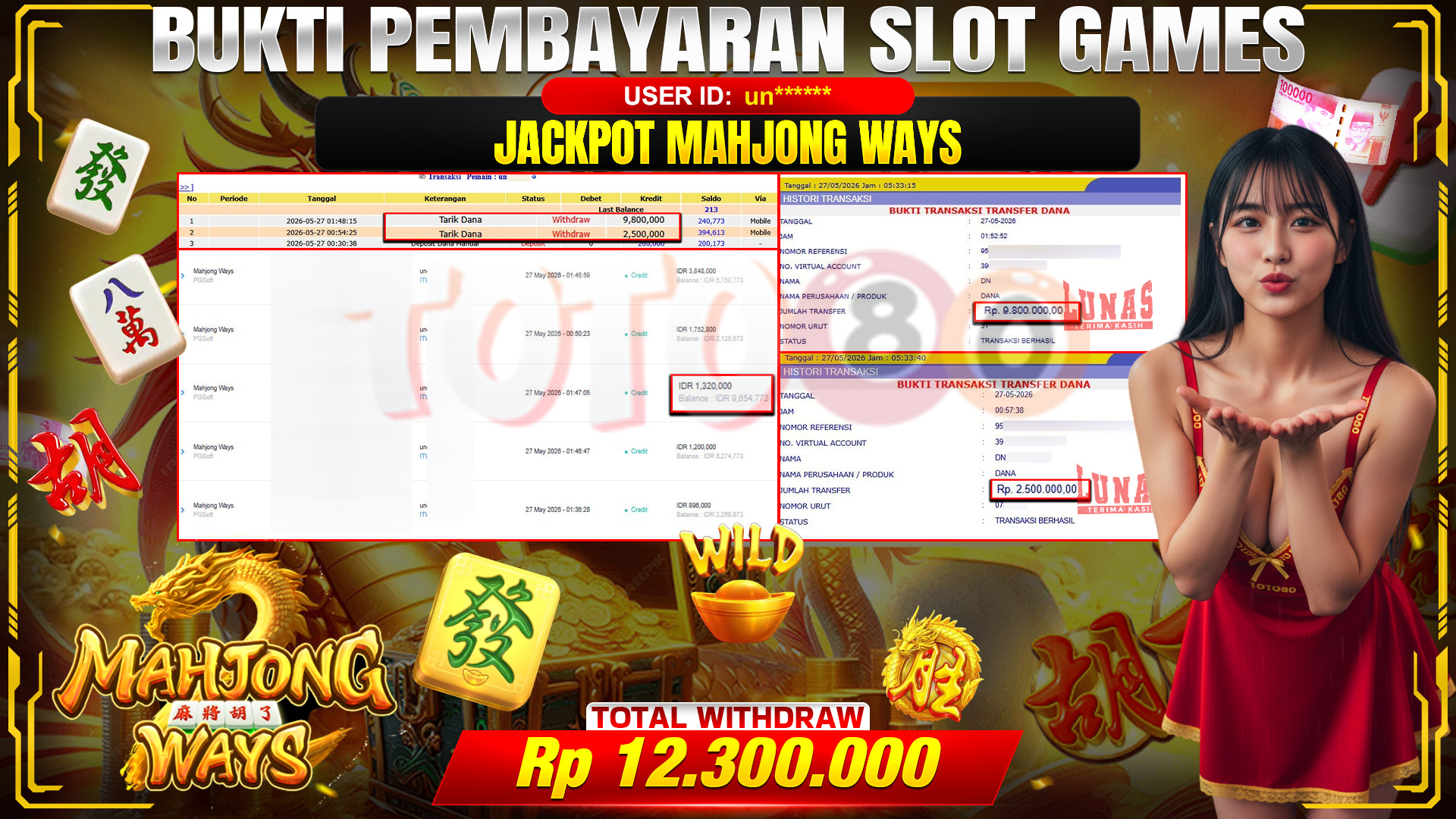 💰🎉 TOTO80 – JACKPOT SLOT MAHJONG WAYS  RP. 12,300,000,-  TELAH DIBAYARKAN!💰🎉