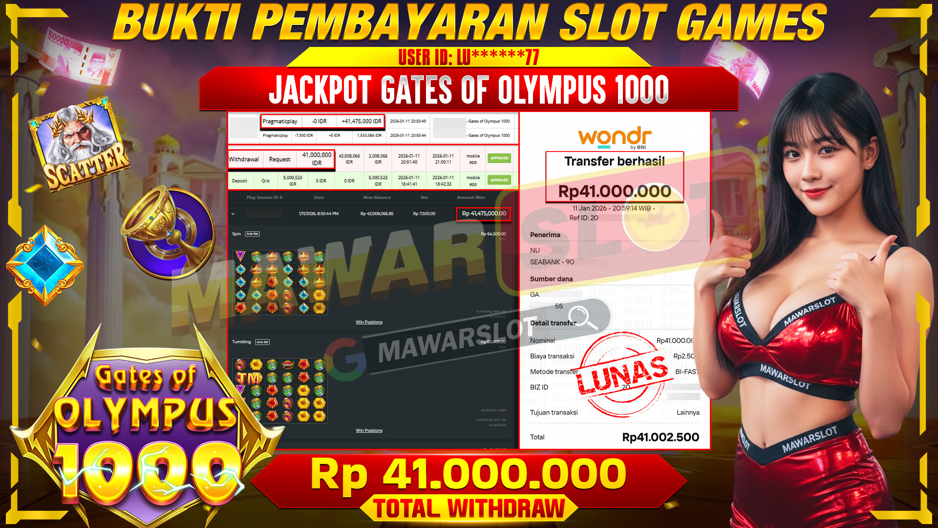 Sekali Zeus Bergerak, Saldo Auto Meledak