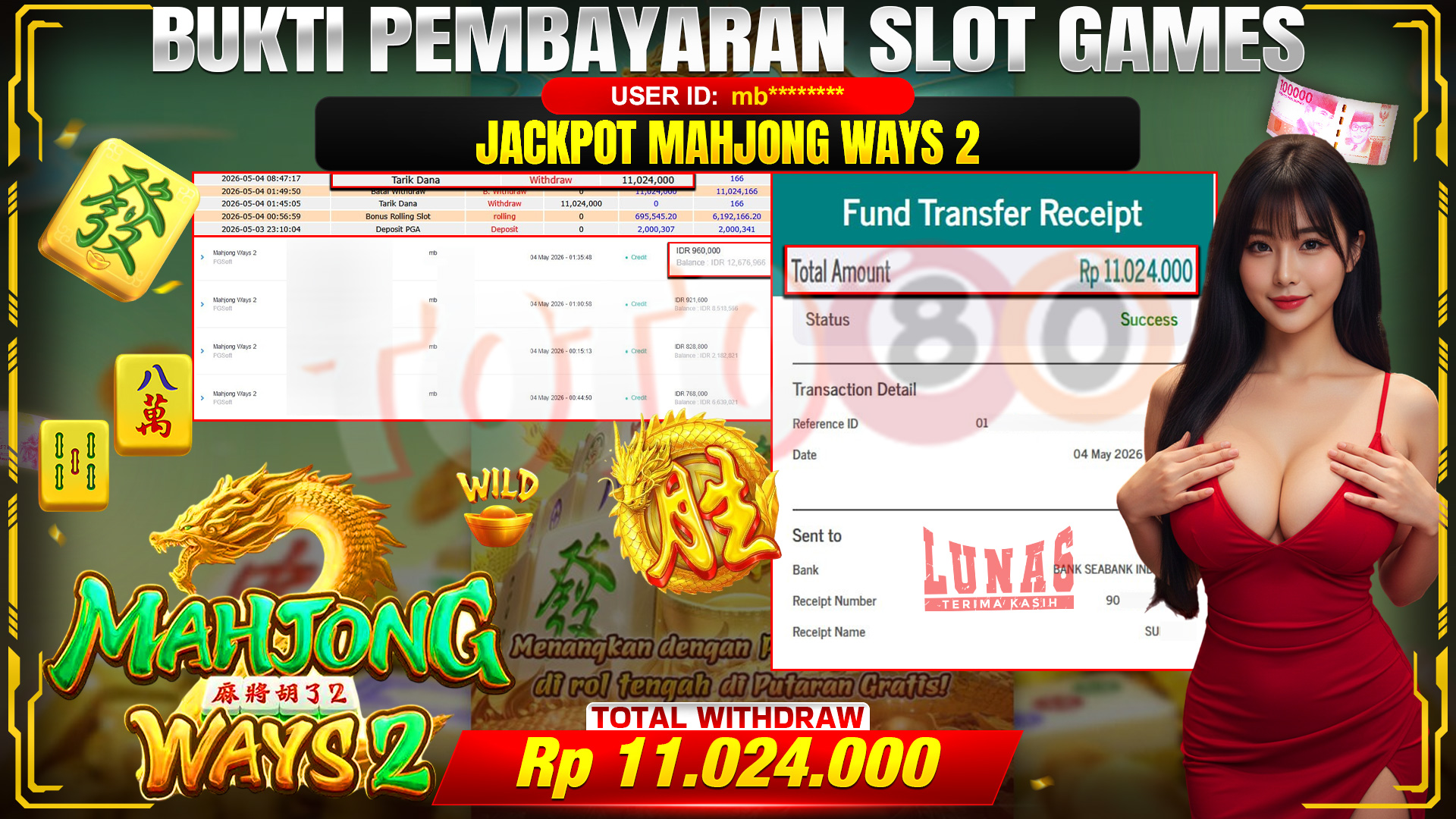 💰🎉 TOTO80 – JACKPOT SLOT MAHJONG WAYS 2 RP. 11,024,000,- TELAH DIBAYARKAN!💰🎉