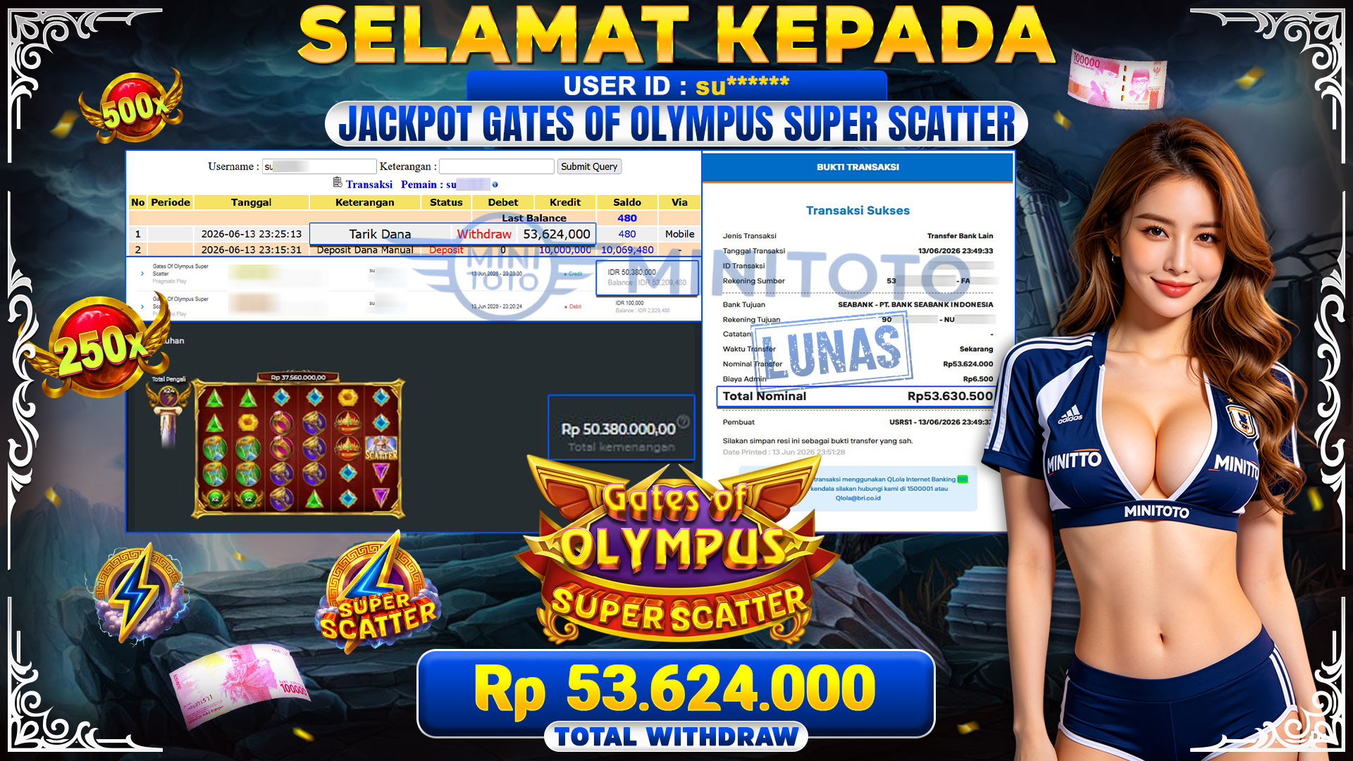 BUKTI JACKPOT GATES OF OLYMPUS  SUPER SCATTER-PRAGMATIC PLAY
