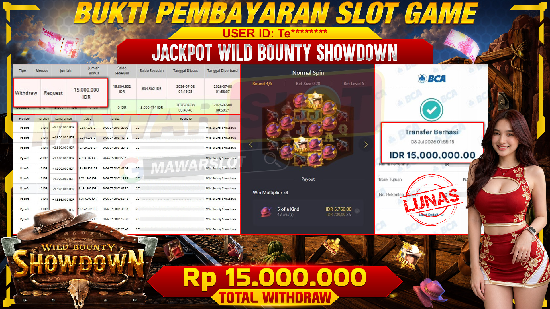 Wild Bounty: Keseruan Koboi dengan Kejutan di Setiap Putaran!