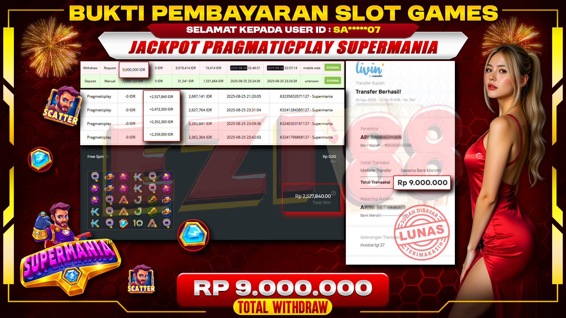 JACKPOT PRAGMATIC PLAY SUPERMANIA