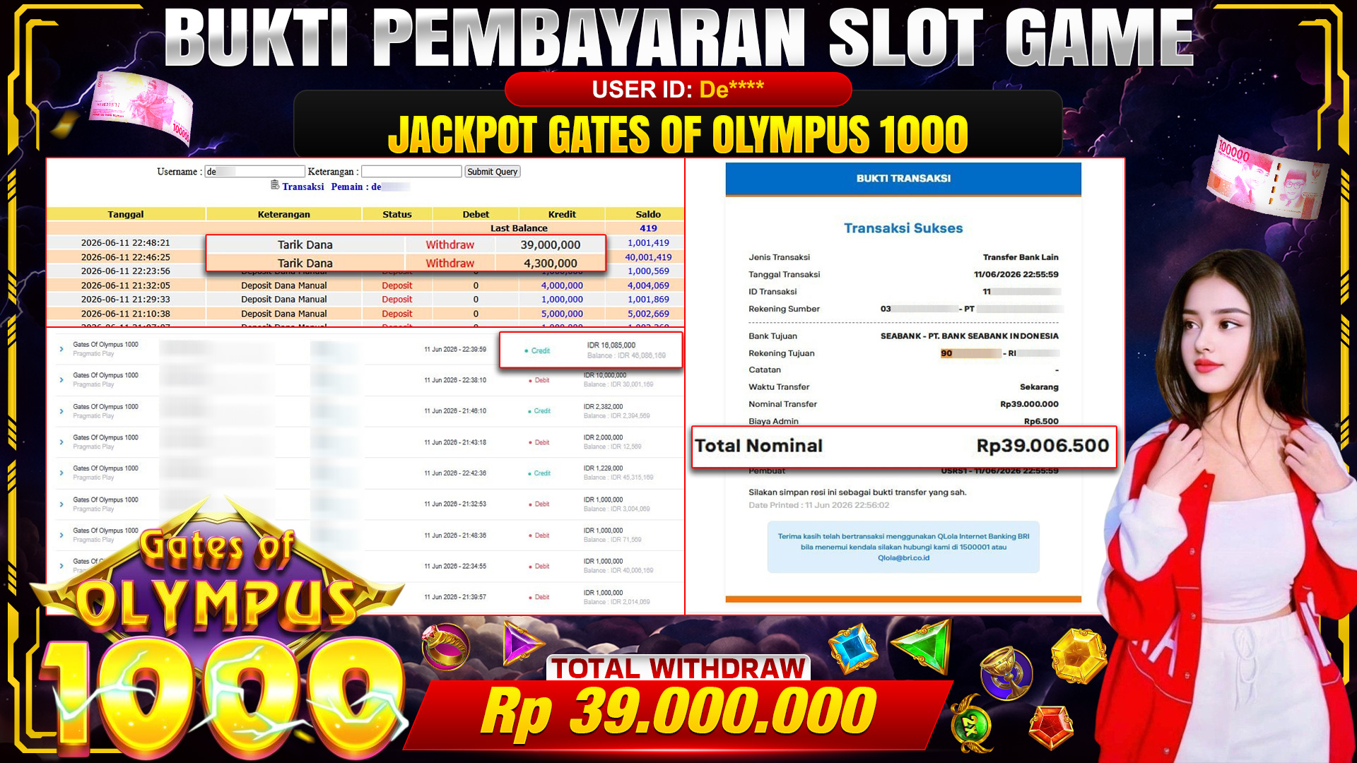 💰🎉 TOTO80 – JACKPOT SLOT GATES OF OLYMPUS 1000  RP. 39,000,000,- TELAH DIBAYARKAN!💰🎉