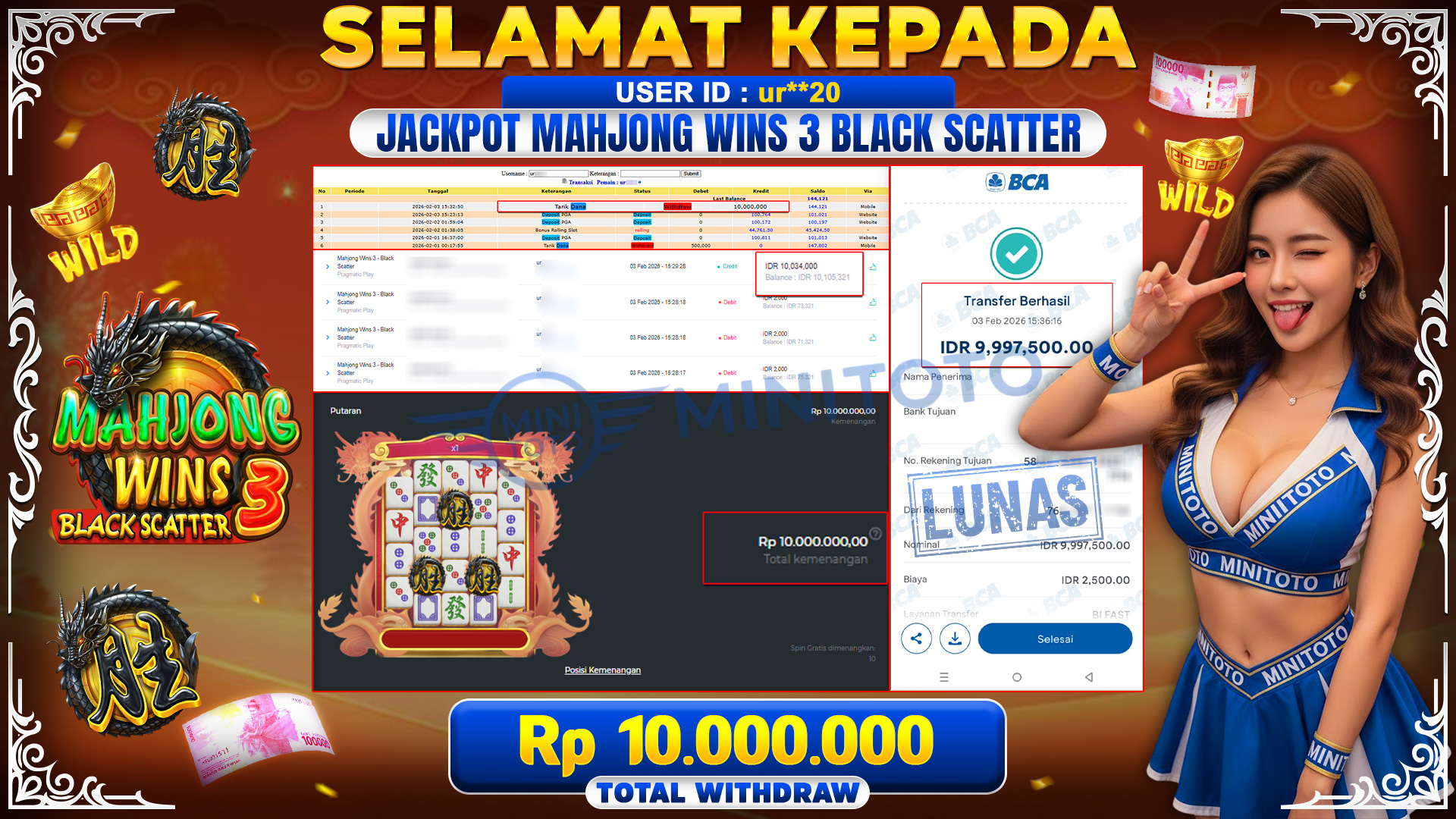 JACKPOT MAHYONG WINS 3