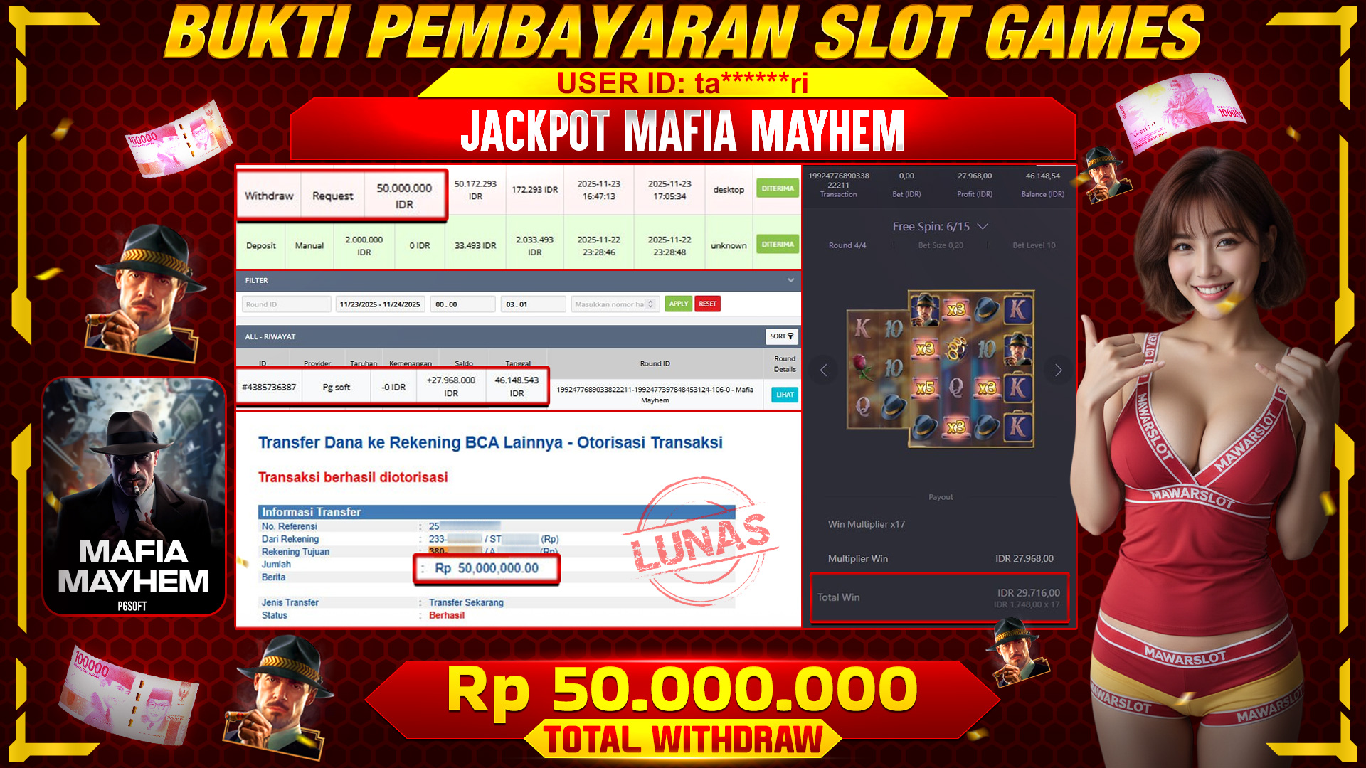 Mafia Mayhem 50 Juta! Satu Tembakan, Satu Jackpot!