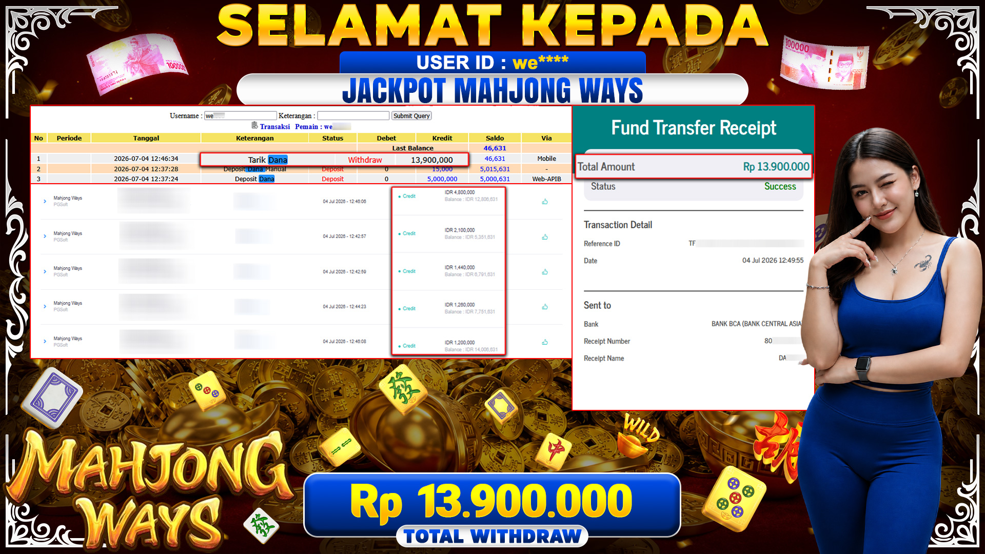 BUKTI JACKPOT MAHJONG WAYS - PG SOFT