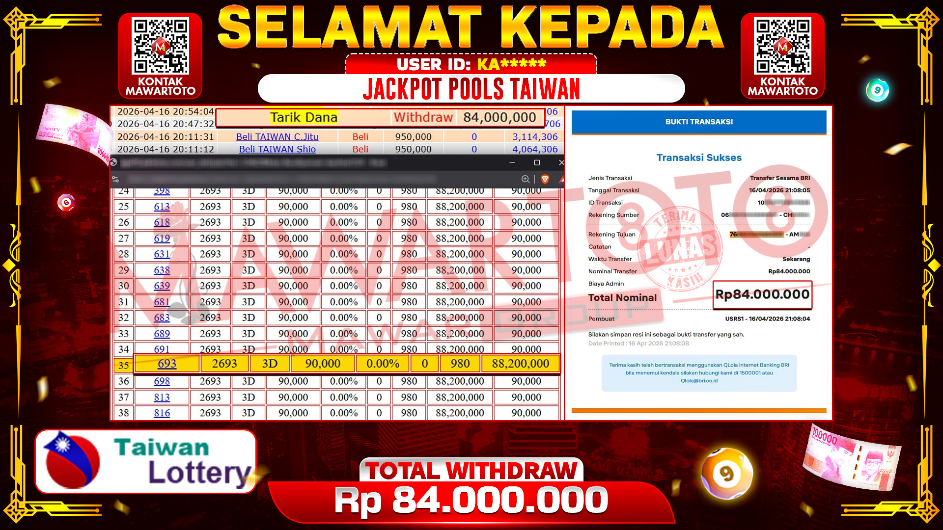 JACKPOT POOLS TAIWAN