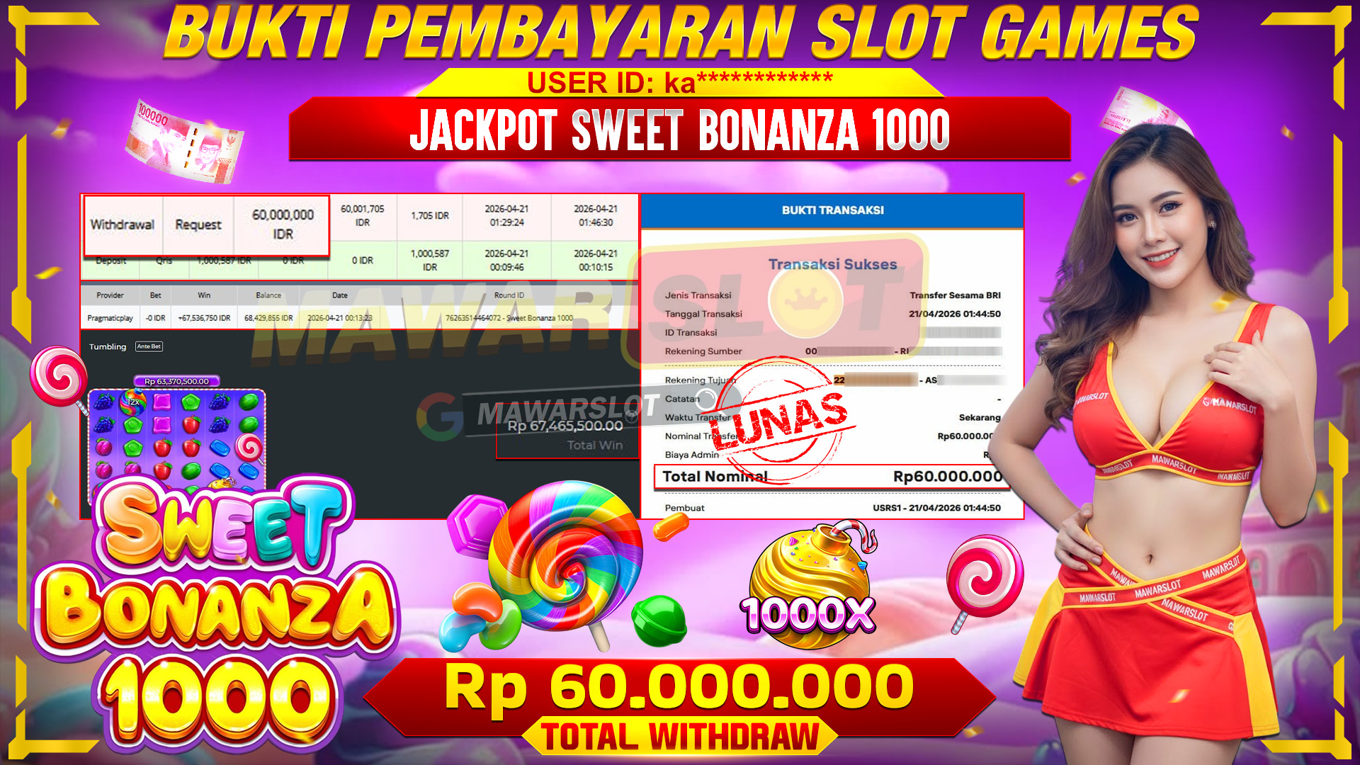Hujan Permen Manis! Sweet Bonanza 1000 Bikin Saldo Meledak Tanpa Ampun!