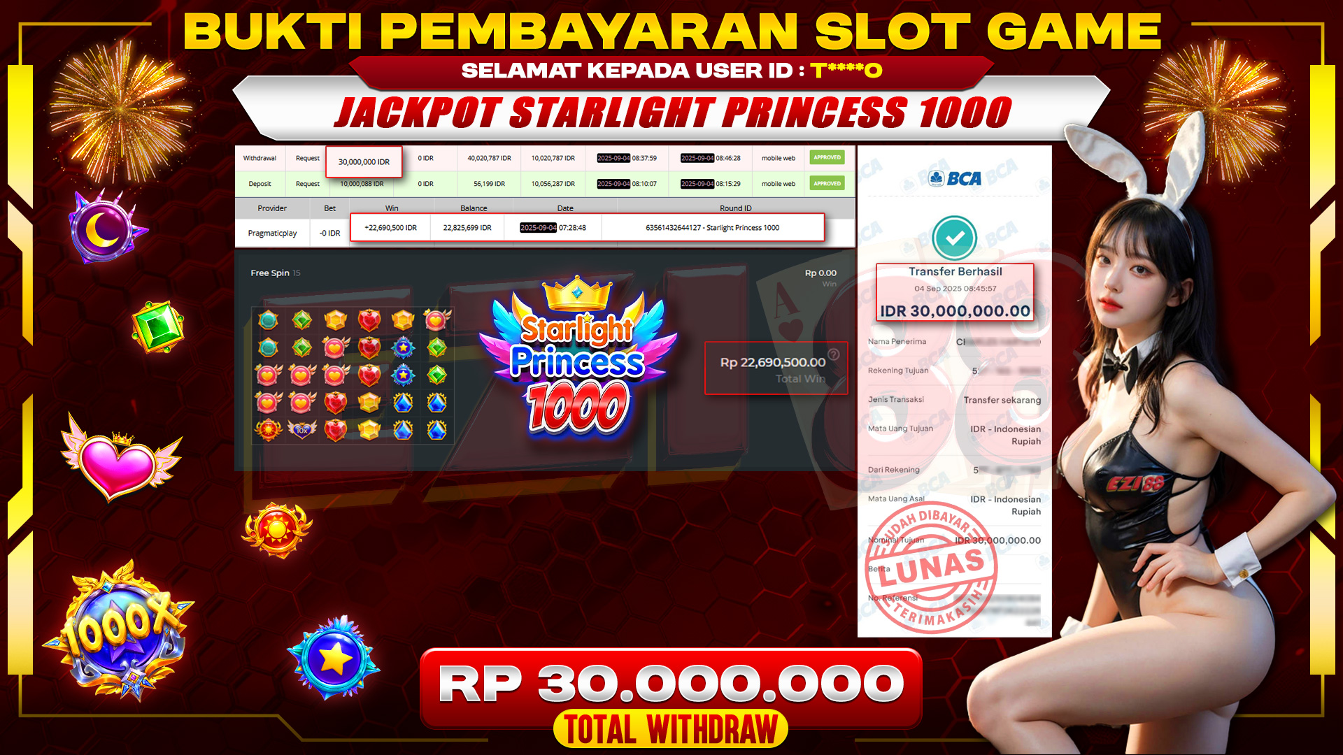 JACKPOT SLOT STARLIGHT PRINCESS 1000