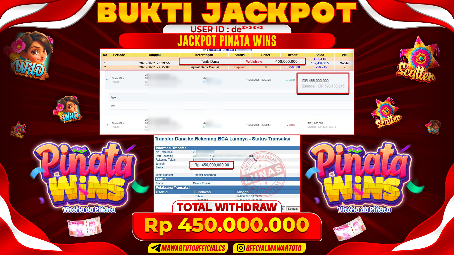 JACKPOT PINATA WINS