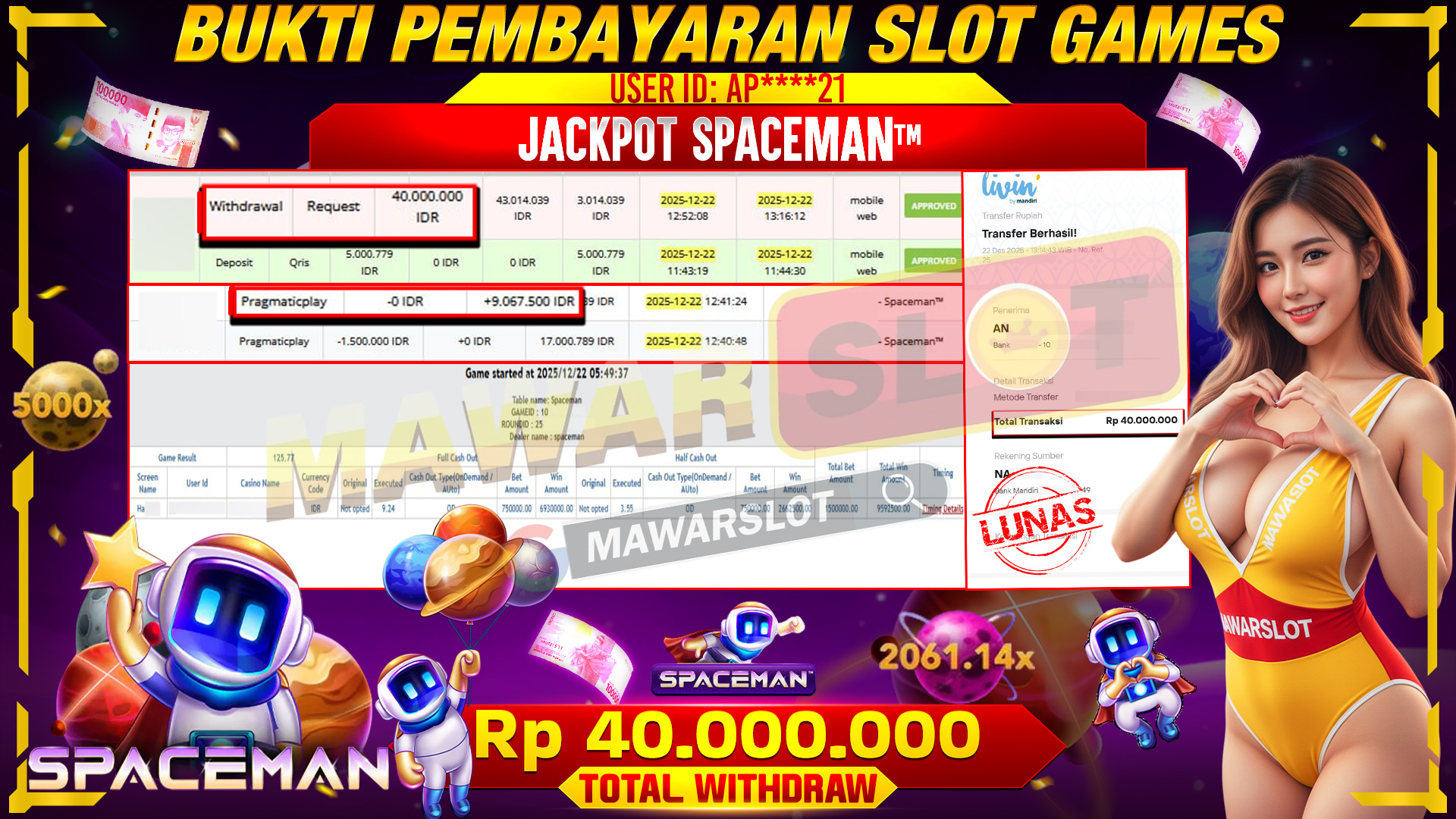 SPACEMAN NGAMUK! SEKALI TERBANG, 40 JUTA LANGSUNG MELEDAK