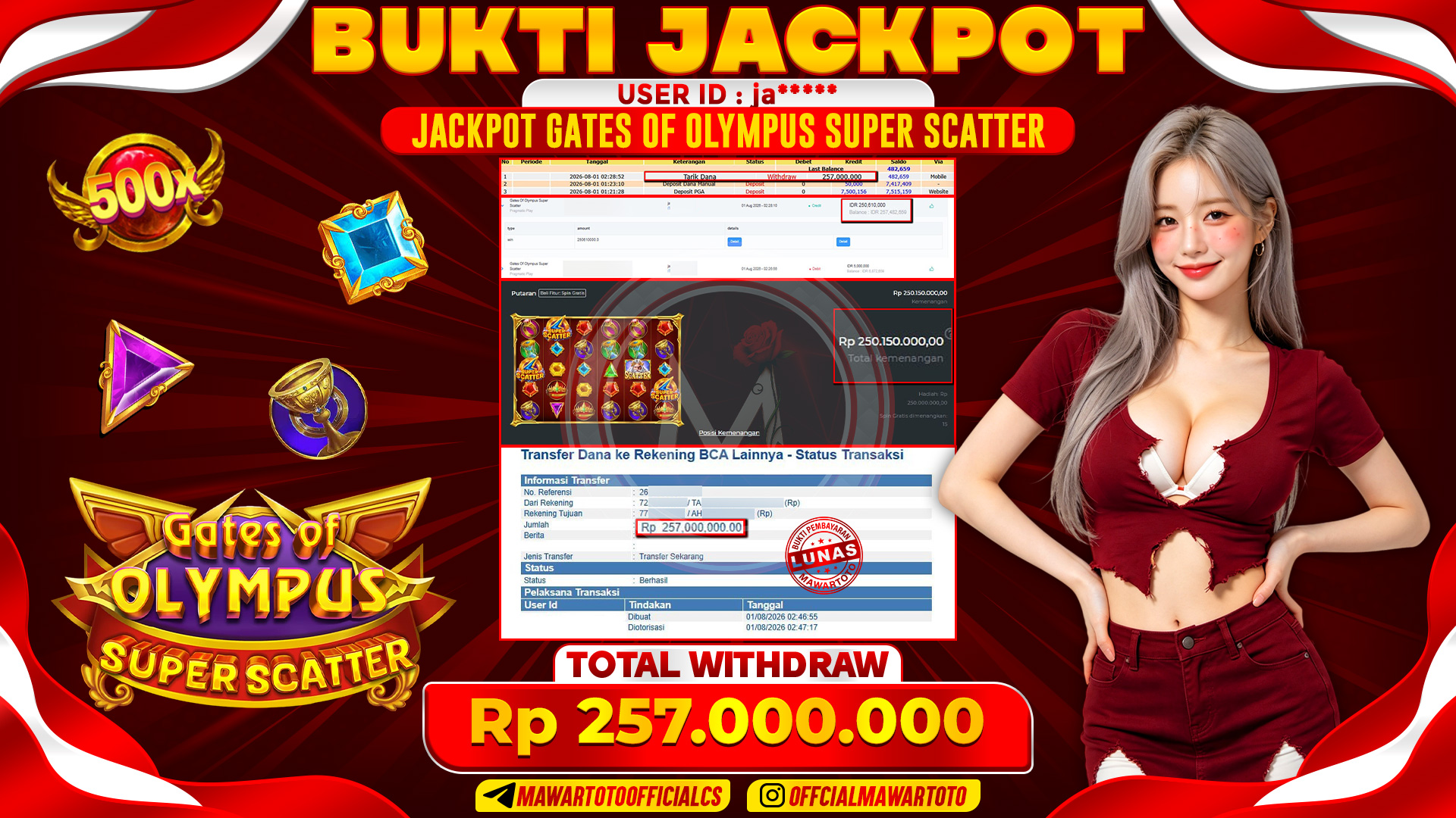 JACKPOT GATES OF OLYMPUS SUPER SCATTER