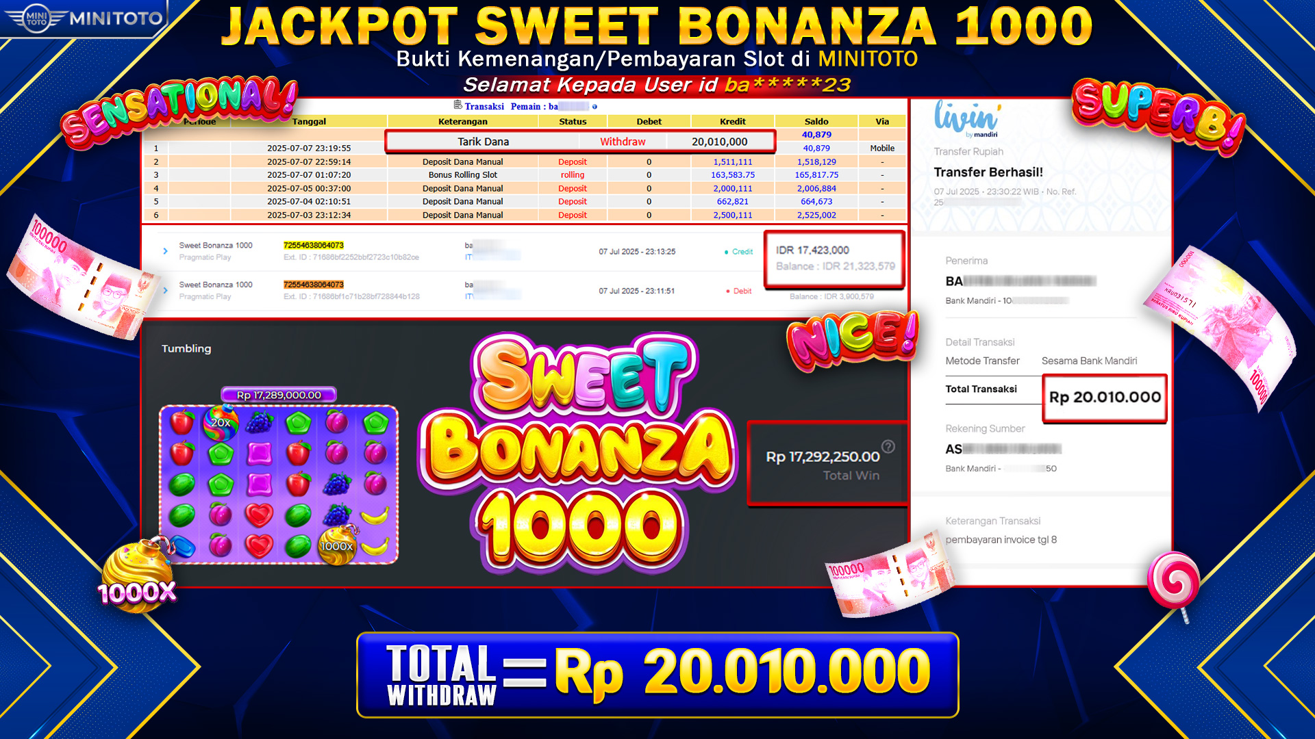 JACKPOT SWEET BONANZA 1000