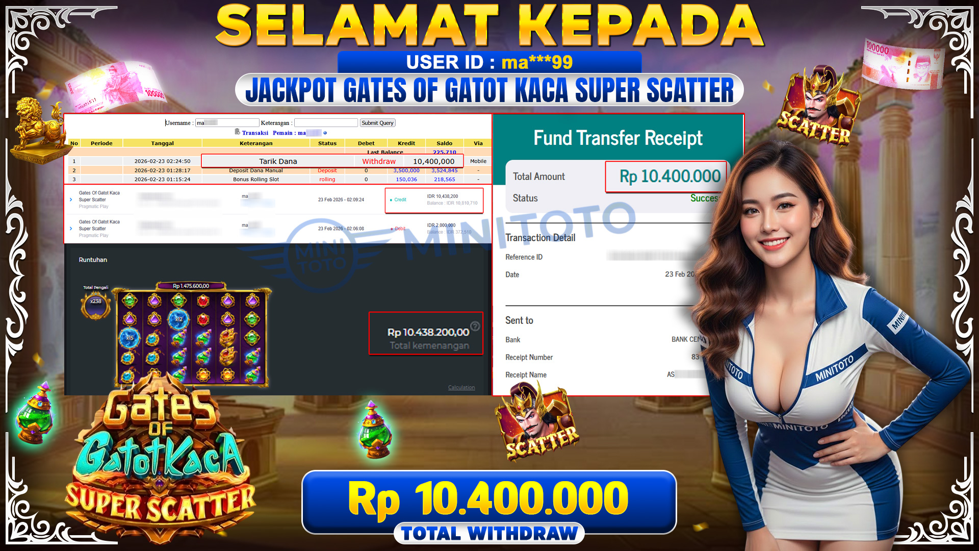 JACKPOT SLOT GATES OF GATOT KACA SUPER SCATTER - Pragmatic Play
