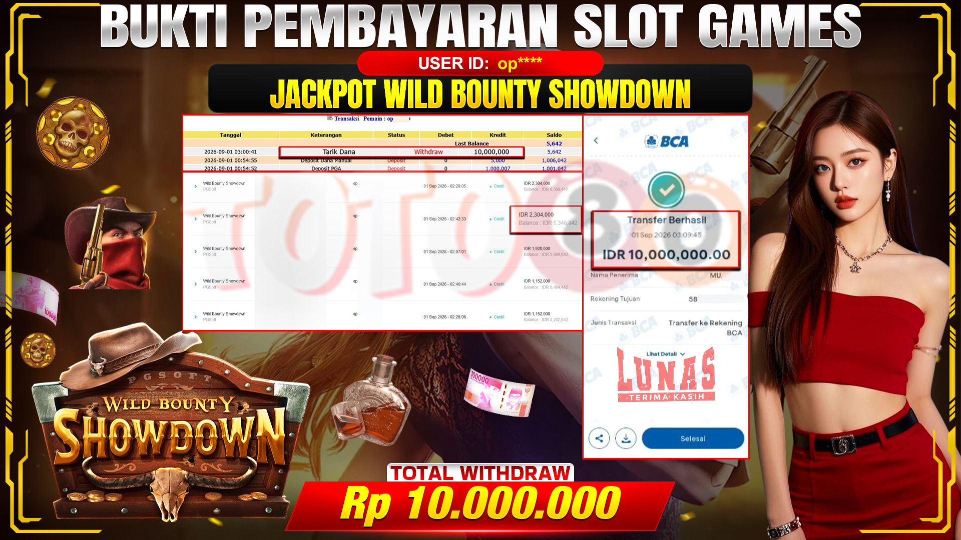 💰🎉 TOTO80 – JACKPOT SLOT WILD BOUNTY SHOWDOWN  RP. 10.000.000,- TELAH DIBAYARKAN!💰🎉