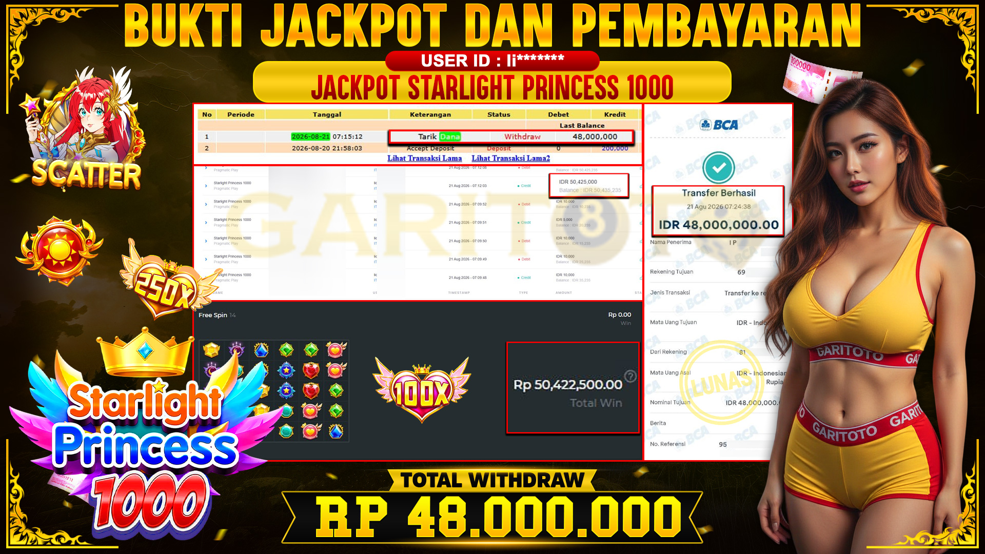 JACKPOT STARLIGHT PRINCESS 1000