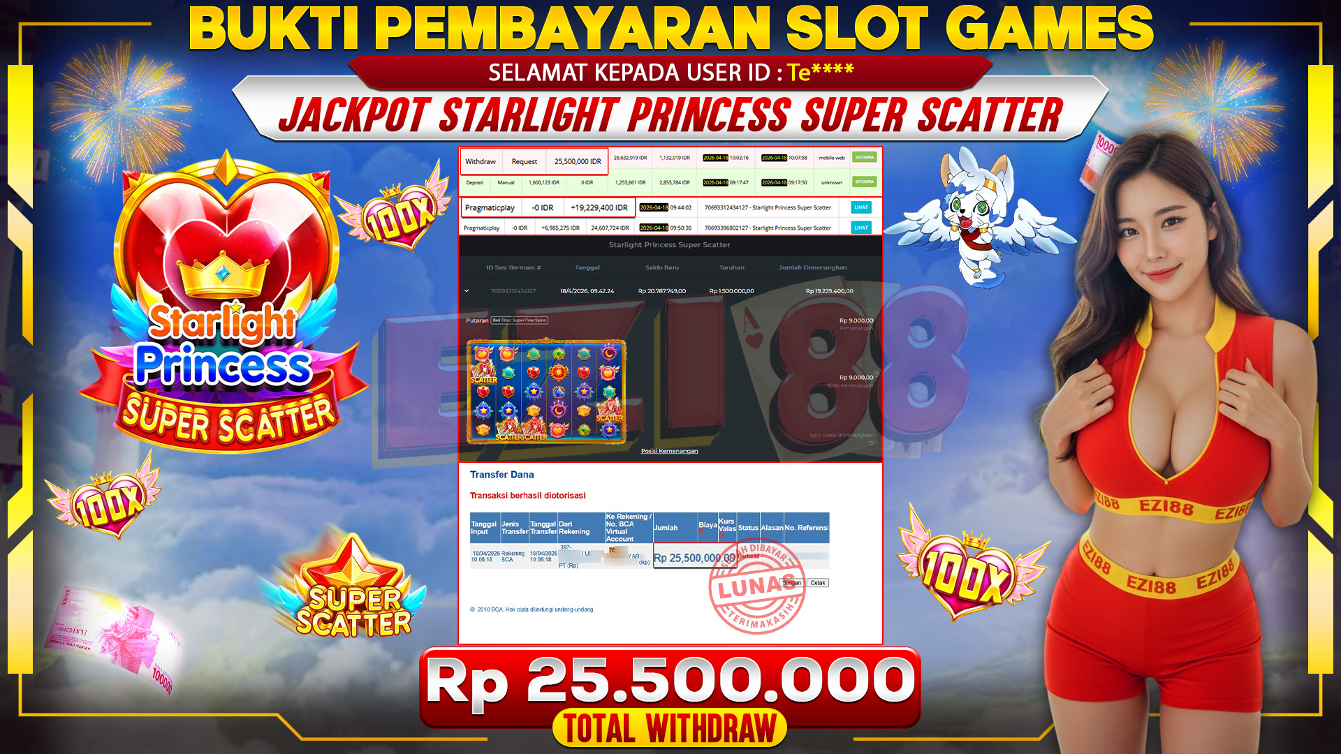 JACKPOT STARLIGHT PRINCESS SUPER SCATTER