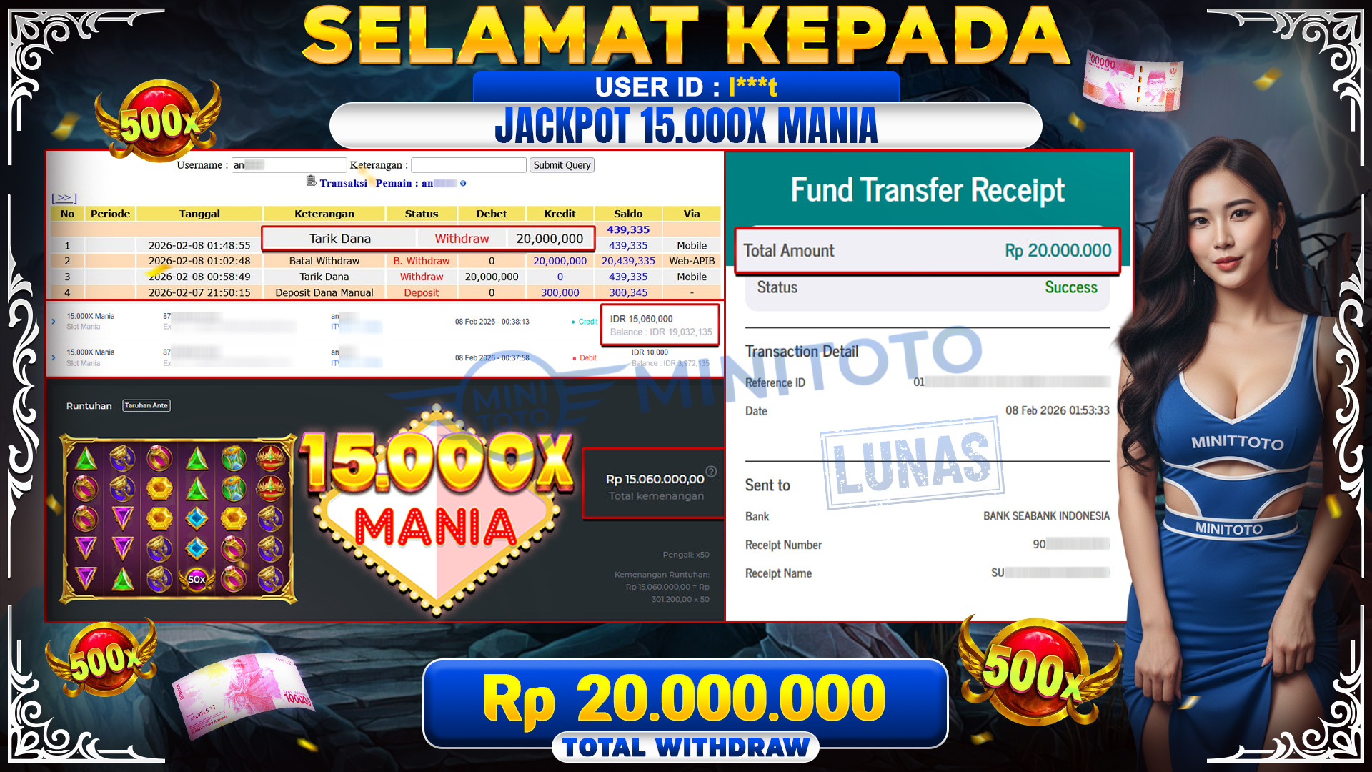 JACPOT  15.000X Mania-  Slot Mania